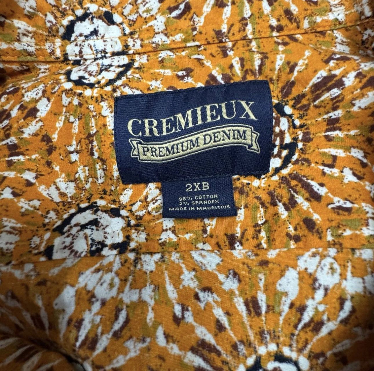 Cremieux Cremieux Premium Denim 2XB Medallion Print Chambray Contrast Size US XXL / EU 58 / 5 - 3 Thumbnail