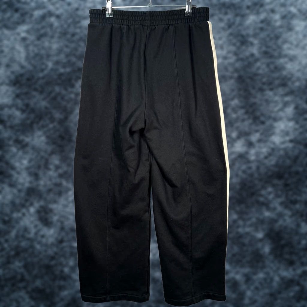 Gap Gap Mens Black Wide-Leg Pants with Beige Side Stripes Elastic Waist M Colored? Size US 31 - 1 Thumbnail