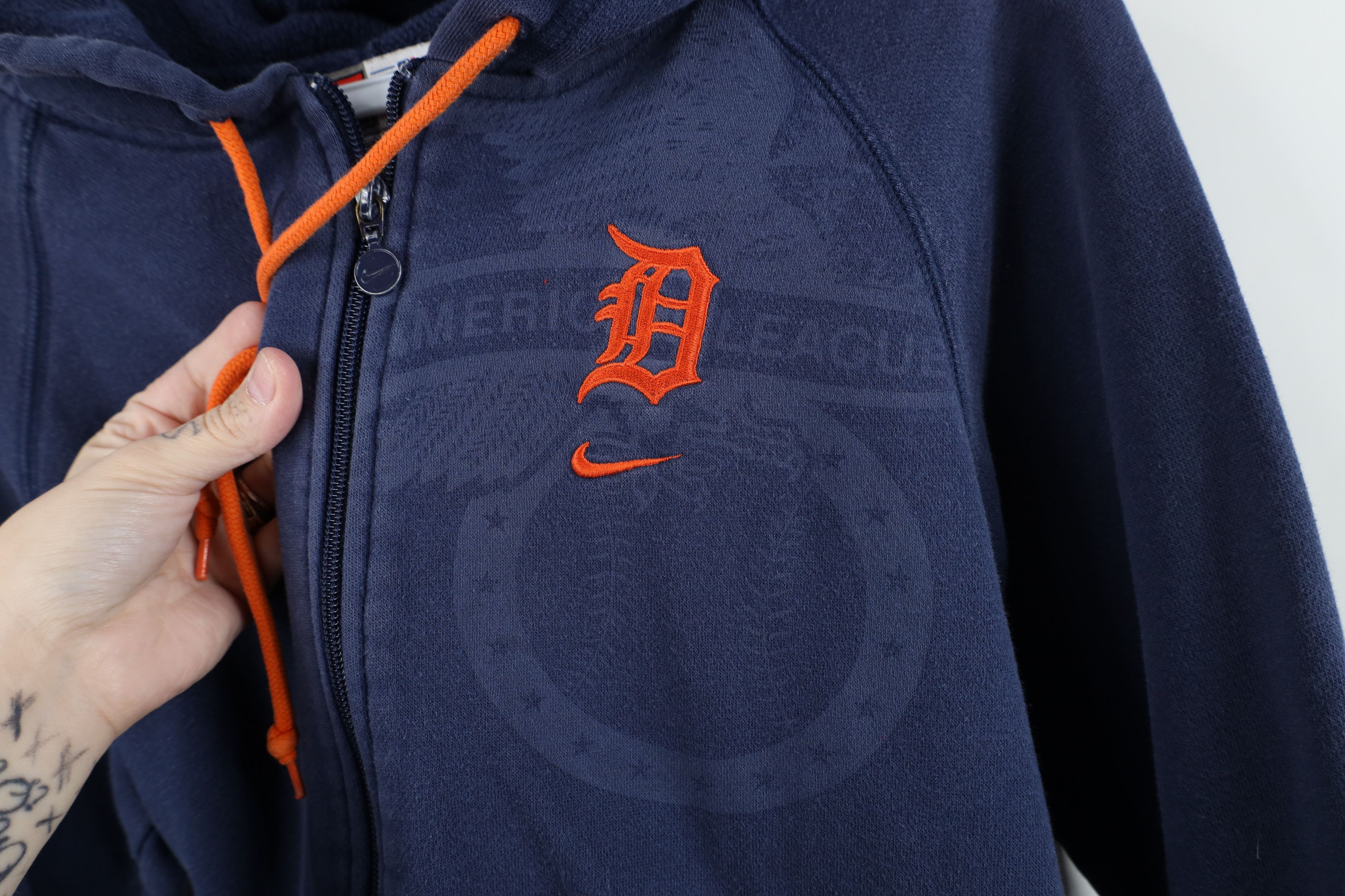 Nike Vintage Nike Travis Scott Mini Swoosh Detroit Tigers Hoodie Size S / US 4 / IT 40 - 4 Thumbnail