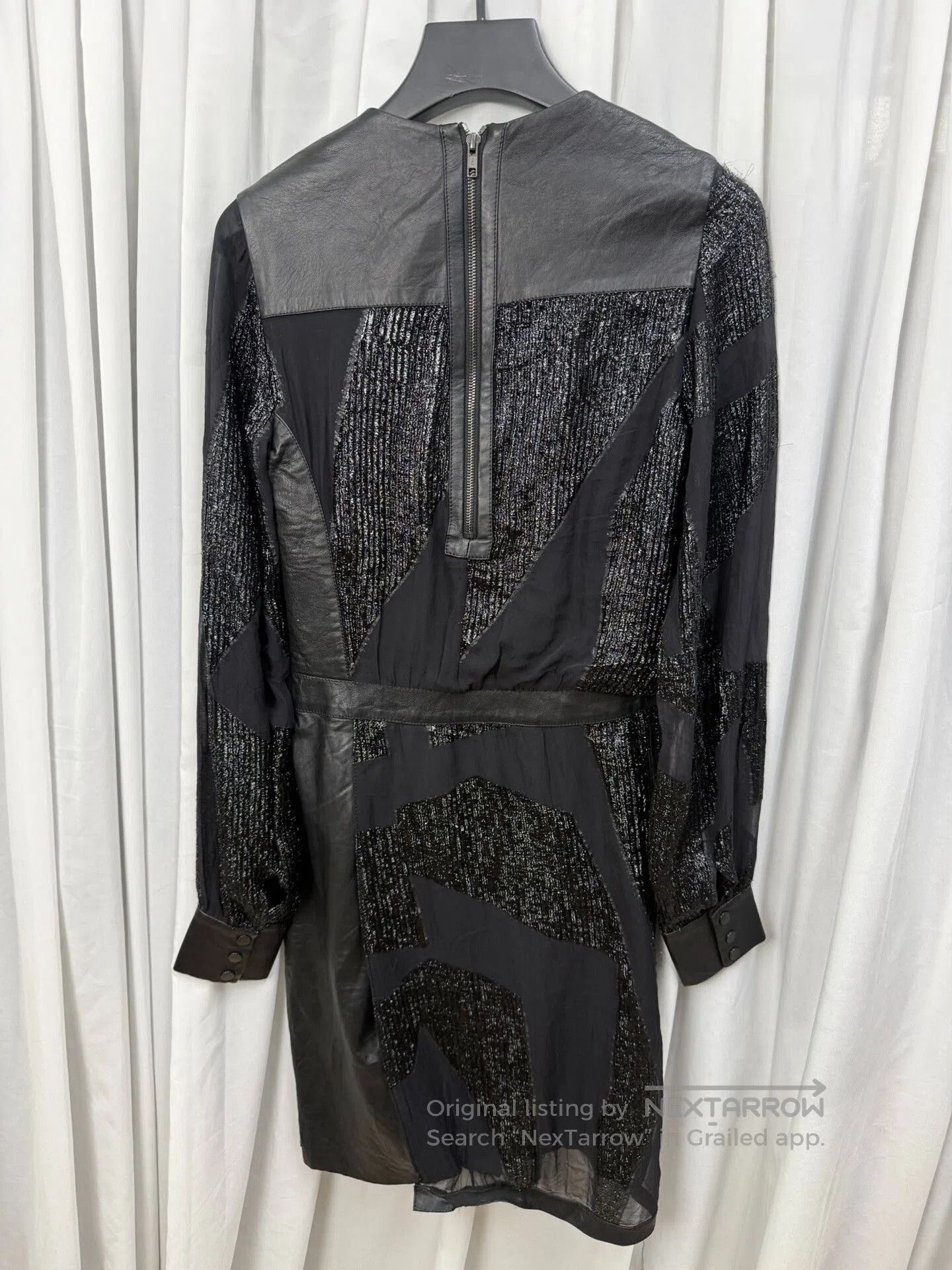 Helmut Lang Helmut Lang Patchwork Leather Shiny Dress. Size M / US 6-8 / IT 42-44 - 6 Thumbnail