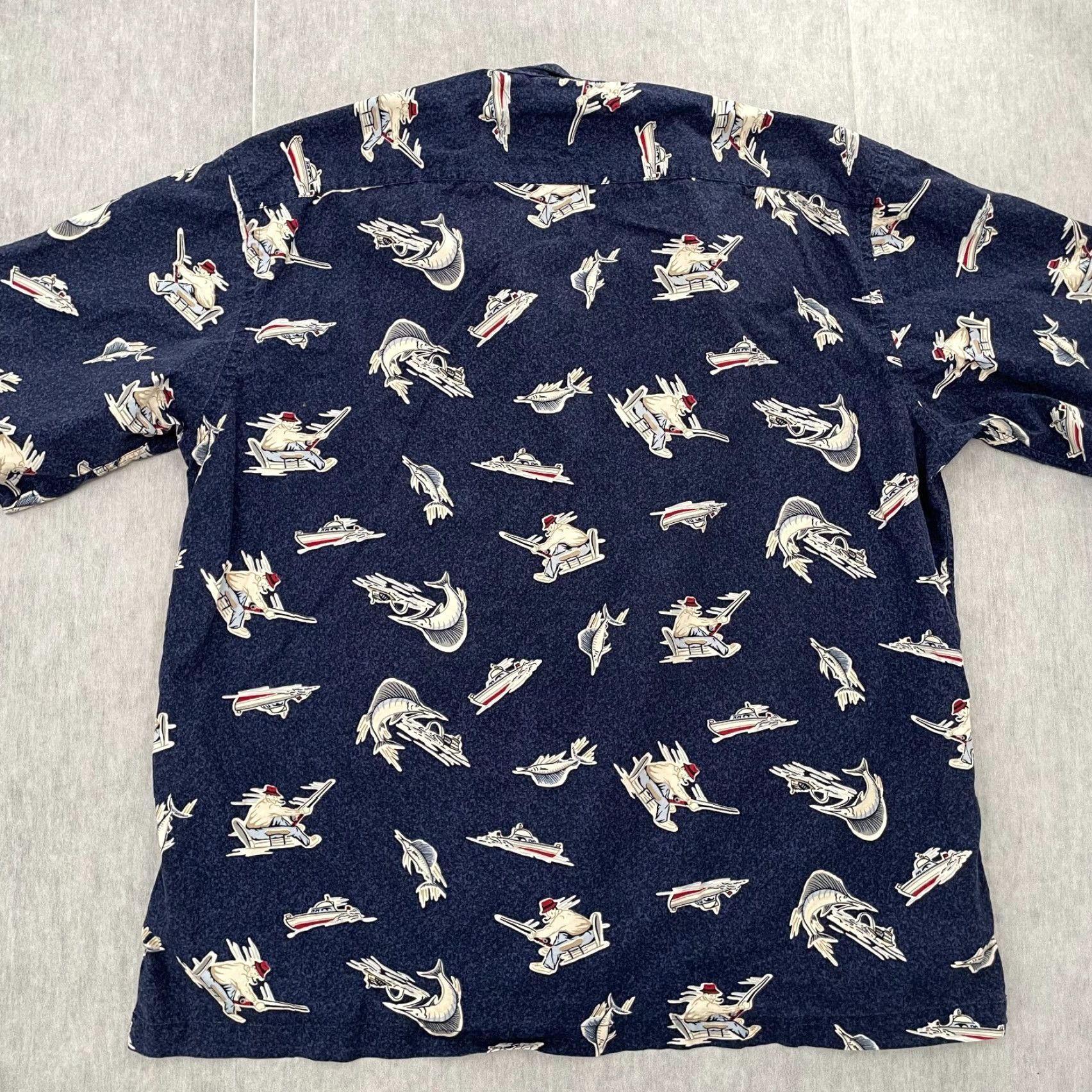 Tommy Hilfiger Vintage Tommy Hilfiger Men's Shirt XL Short Sleeve Collared Nautical Marlin Logo Blue 90s Size US XL / EU 56 / 4 - 2 Thumbnail