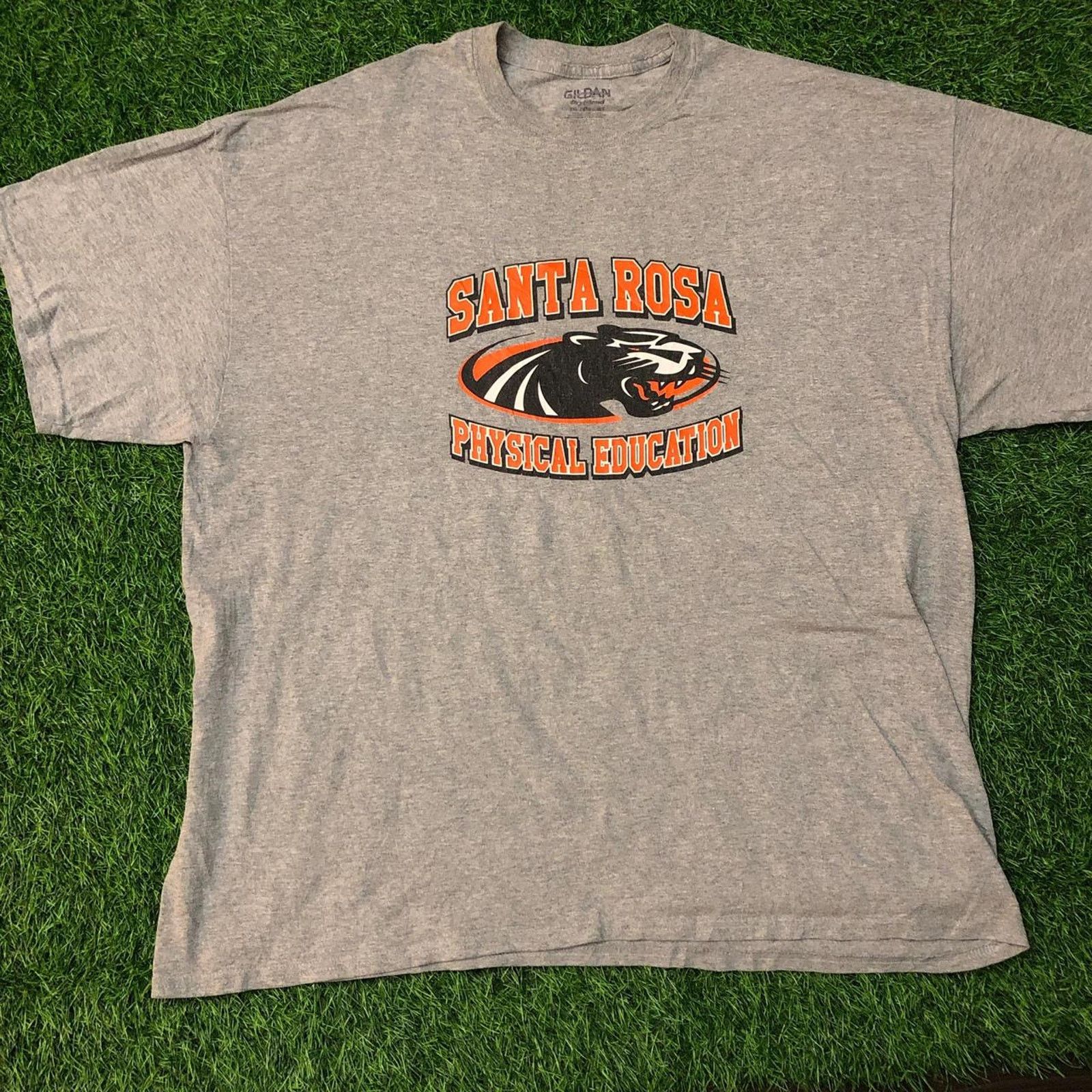 Gildan Men’s Grey Santa Rosa Physical Education Graphic Tee Size US XXL / EU 58 / 5 - 1 Thumbnail