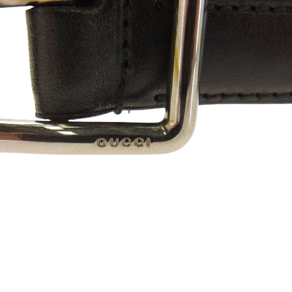 Gucci Leather Silver Buckle Belt Size ONE SIZE - 7 Thumbnail