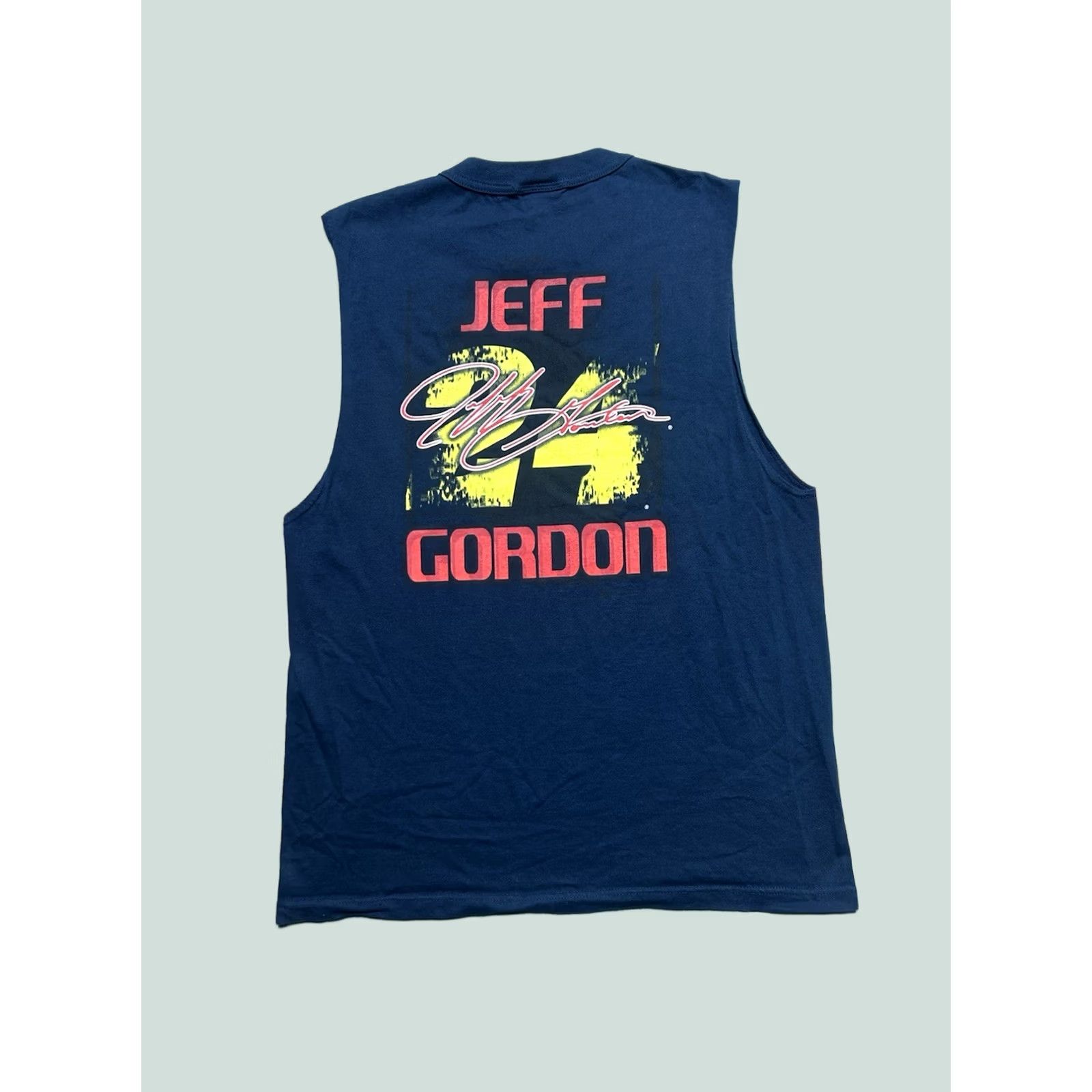 NASCAR VINTAGE Jeff Gordon NASCAR sleeveless tank top t shirt NOS XL Blue Men Shirt Size US XL / EU 56 / 4 - 1 Thumbnail