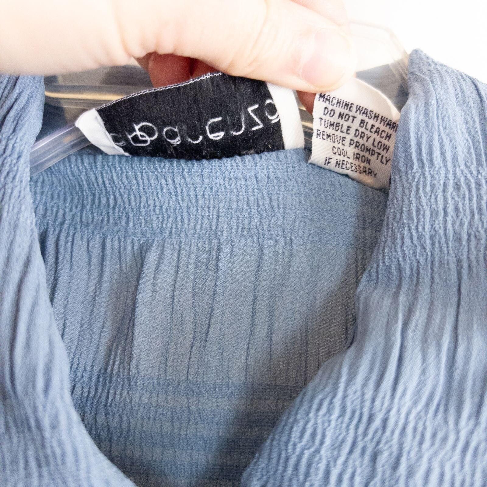 Other Apparenza Vintage Pastel Blue Textured Shirt Womens Large Size L / US 10 / IT 46 - 9 Thumbnail