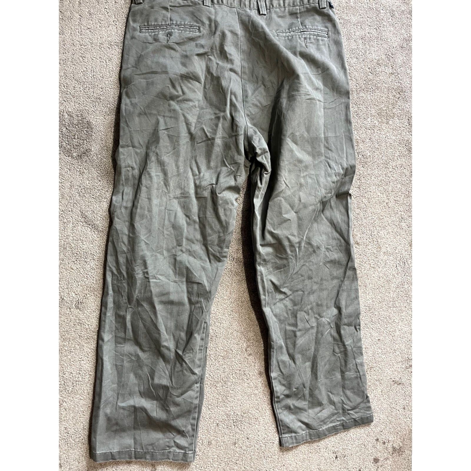 Dockers VINTAGE DOCKERS Flat Front Pants Chino Gray Regular Size 38x32 Men 38in Gray Dockers D2 Buttons Belt Loops Cotton Classic Mens Pants Size US 38 / EU 54 - 3 Thumbnail