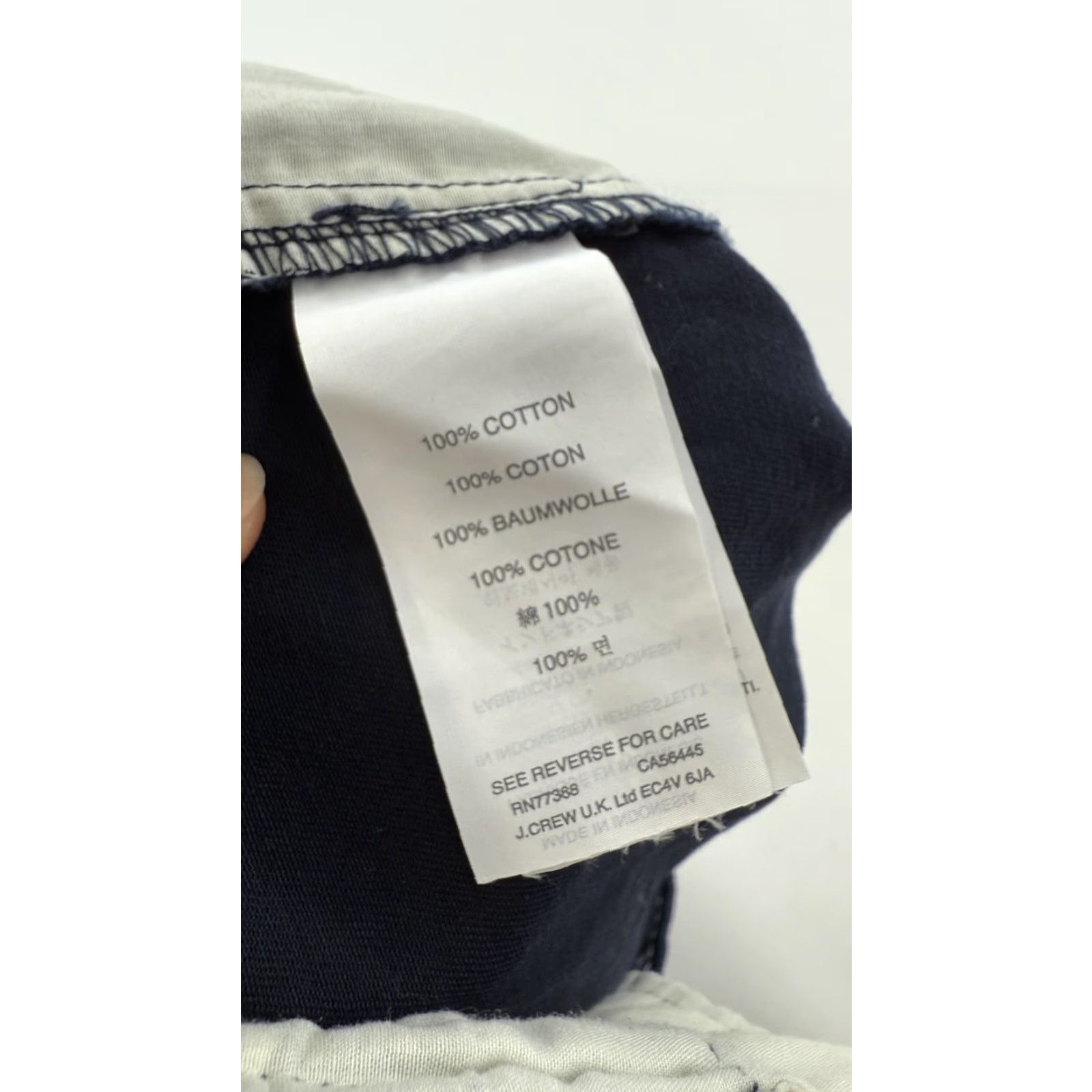 J.Crew J.Crew Chino Shorts Womens 6 Navy Blue 100% Cotton Classic Summer Casual Pockets Cuffed Size 28" / US 6 / IT 42 - 3 Thumbnail