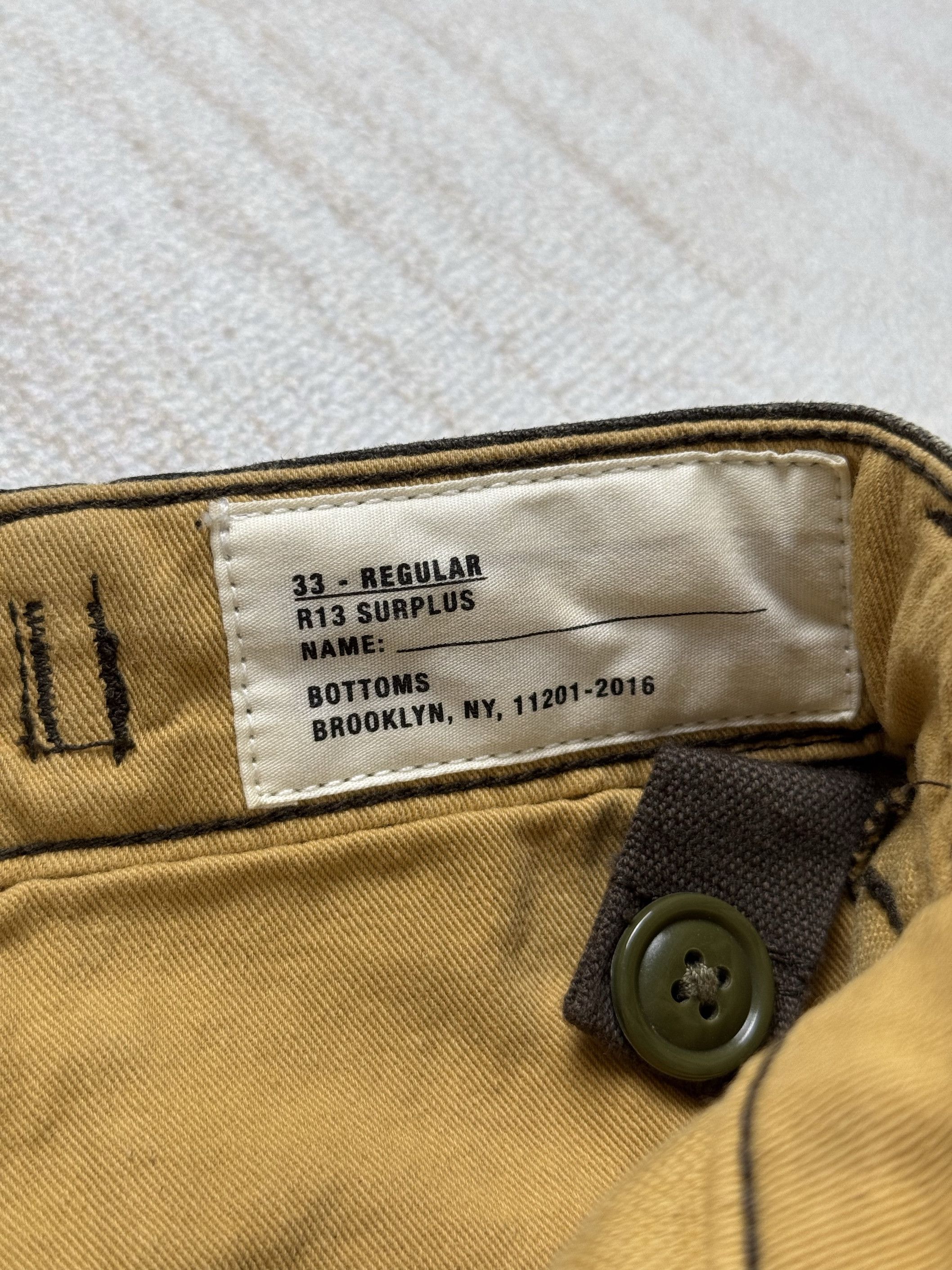 R13 UNWORN* R13 MARK MILITARY CARGO PANTS - BLACK CANVAS Size US 33 - 9 Thumbnail