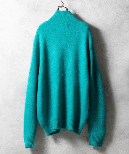 Number (N)ine number nine MOHAIR SOLID JACQUARD KNIT ZIPPER JACKET Size US L / EU 52-54 / 3 - 2 Thumbnail
