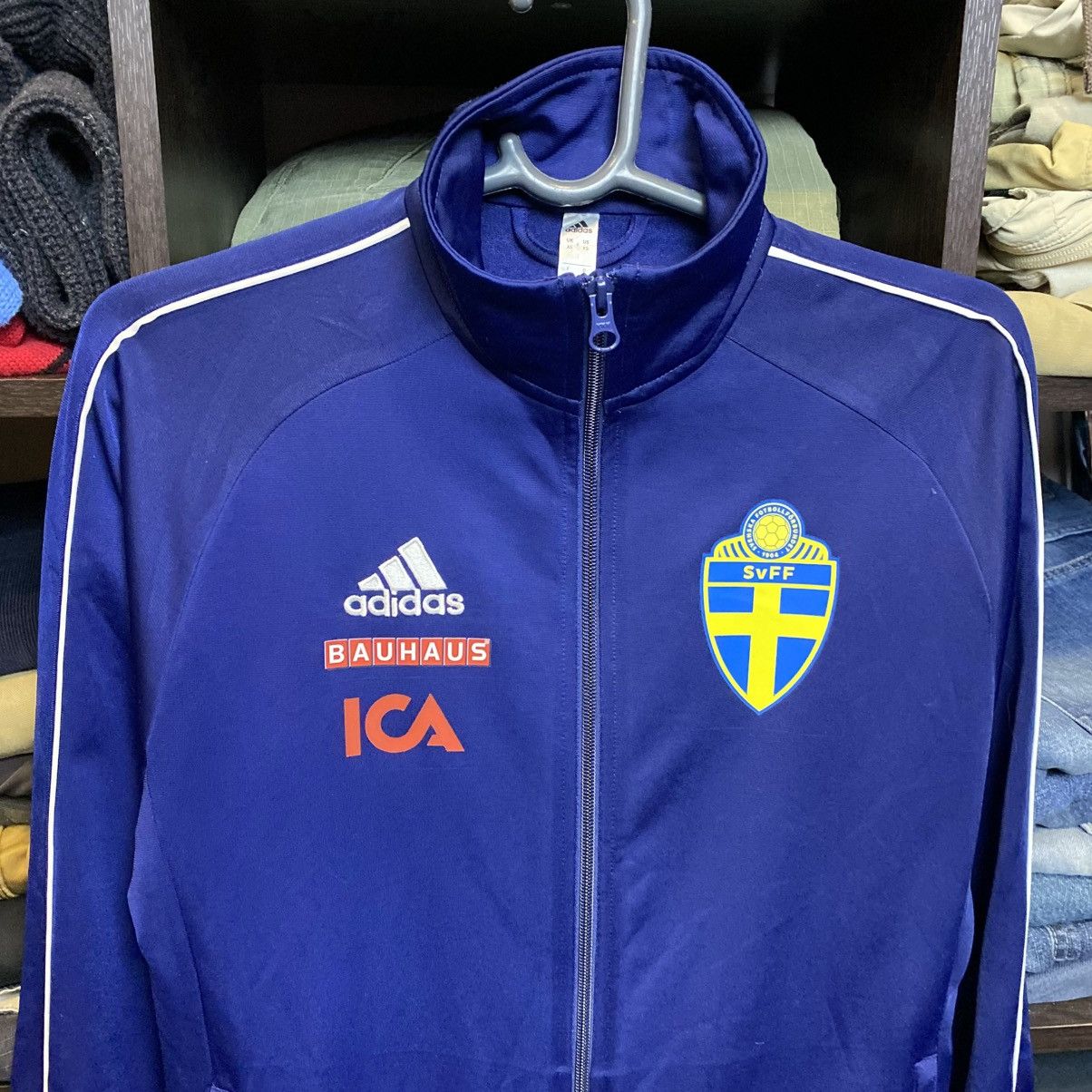 Adidas Vintage Adidas Sweden 2018 zip traning soccer sweatshirt Size US XS / EU 42 / 0 - 2 Thumbnail