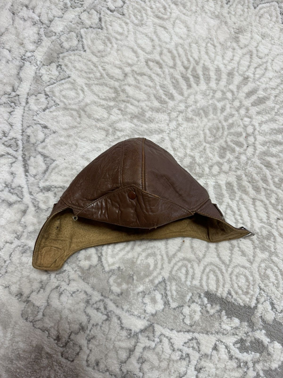 Vintage Very rare military World War aviator cap helmet hat Size ONE SIZE - 4 Thumbnail