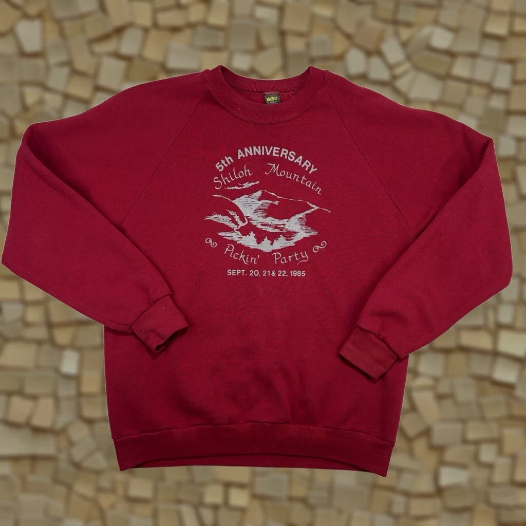 Jerzees VINTAGE Jerzees Sweatshirt Raglan Crew Neck 50/50 L Red Men 80s Grunge Arkansas Mountain Graphic Print US Size US L / EU 52-54 / 3 - 1 Thumbnail