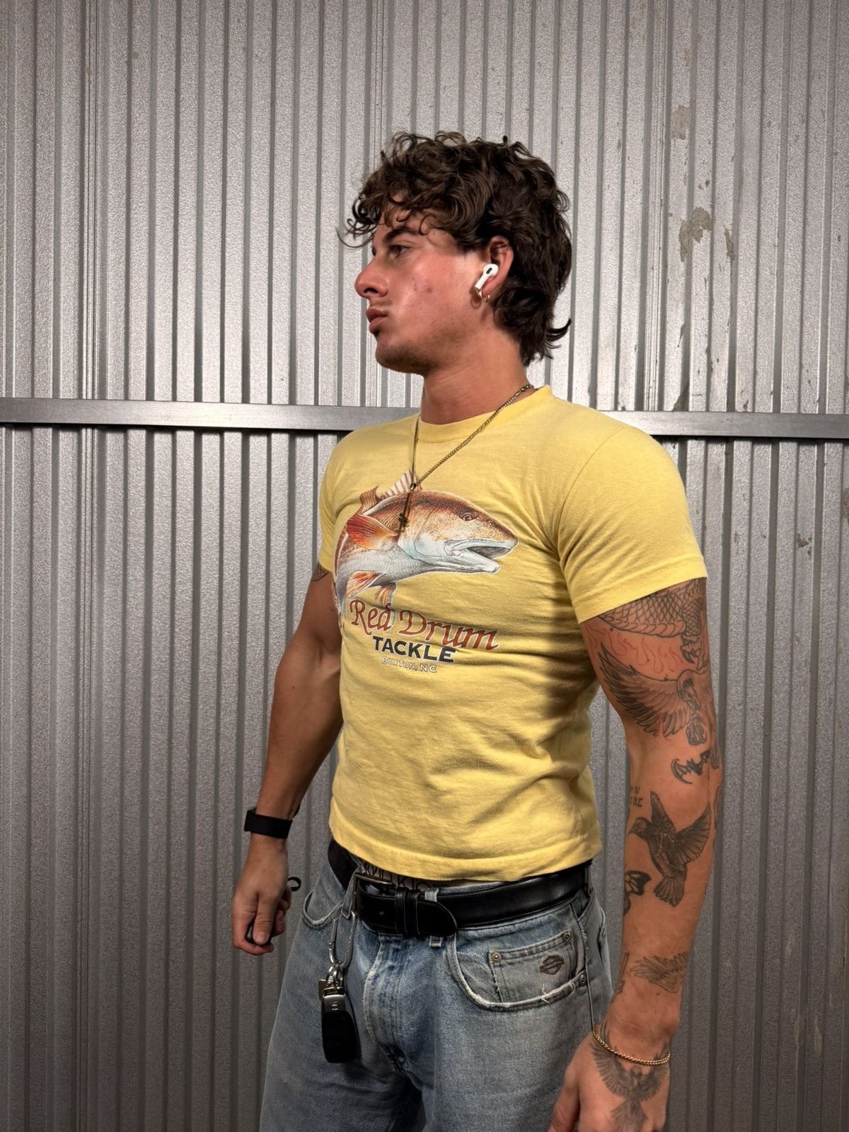 Other Vintage Fishing Red Drum Tackle Western Country Baby Tee Size US XS / EU 42 / 0 - 3 Thumbnail