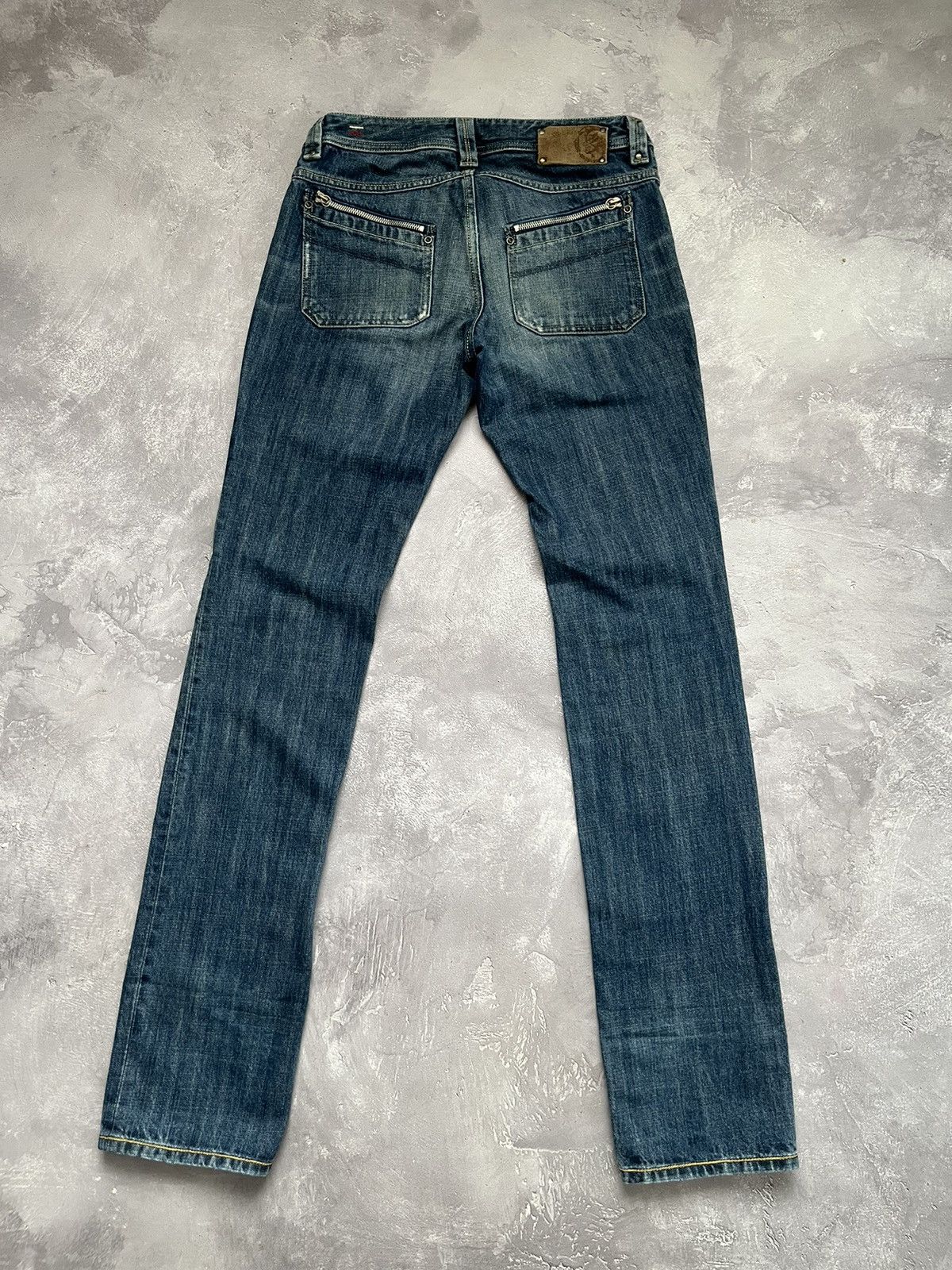 Diesel VINTAGE DIESEL KEATE Y2K STYLE WASHED BLUE ZIP POCKET JEANS Size 28" / US 6 / IT 42 - 2 Thumbnail