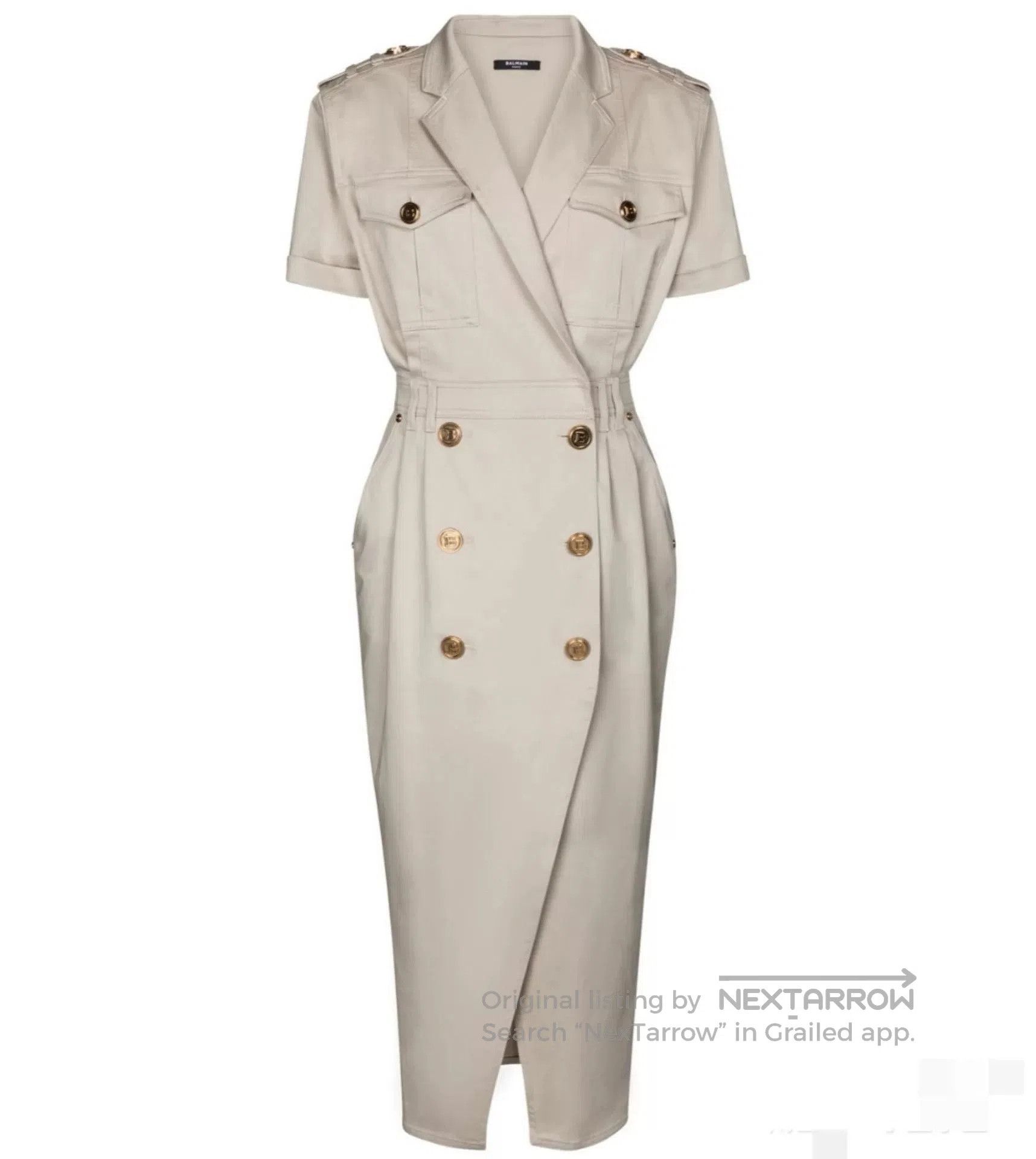 Balmain Balmain Utility Style Midi Dress. Size XXS / US 00 / IT 34 - 5 Thumbnail