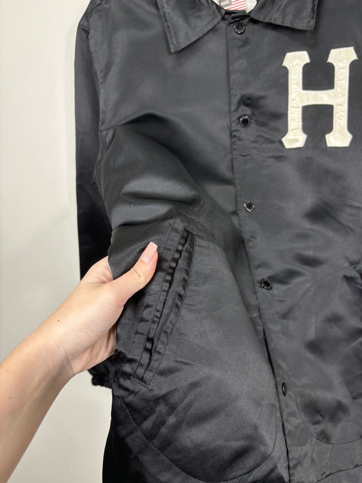 Huf HUF Embroidered Logo Y2K Black Hype Coach Jacket Size US M / EU 48-50 / 2 - 5 Thumbnail