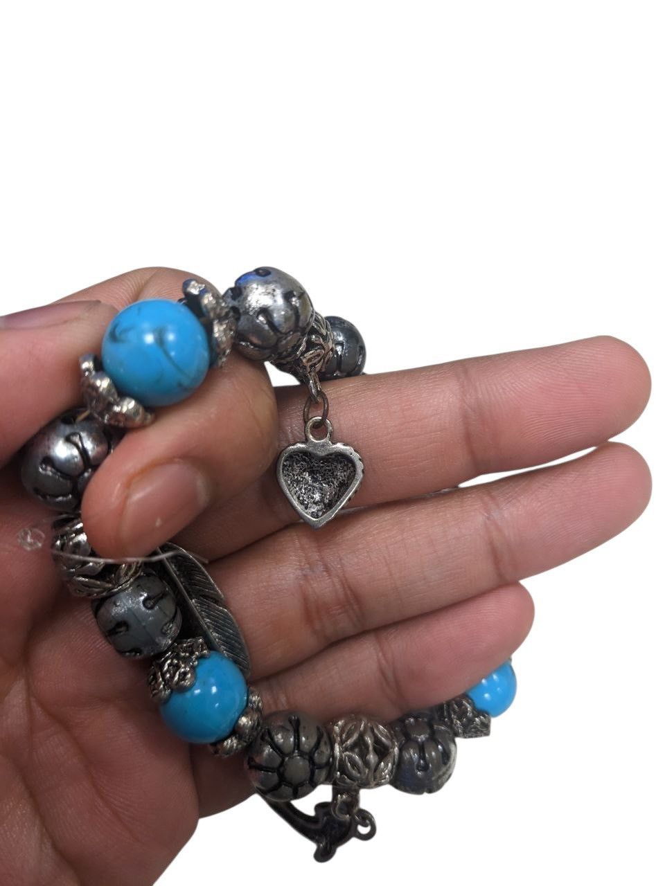 Japanese Brand GORO’S INSPIRED SILVER FEATHER CHARM BRACELET Size ONE SIZE - 3 Thumbnail