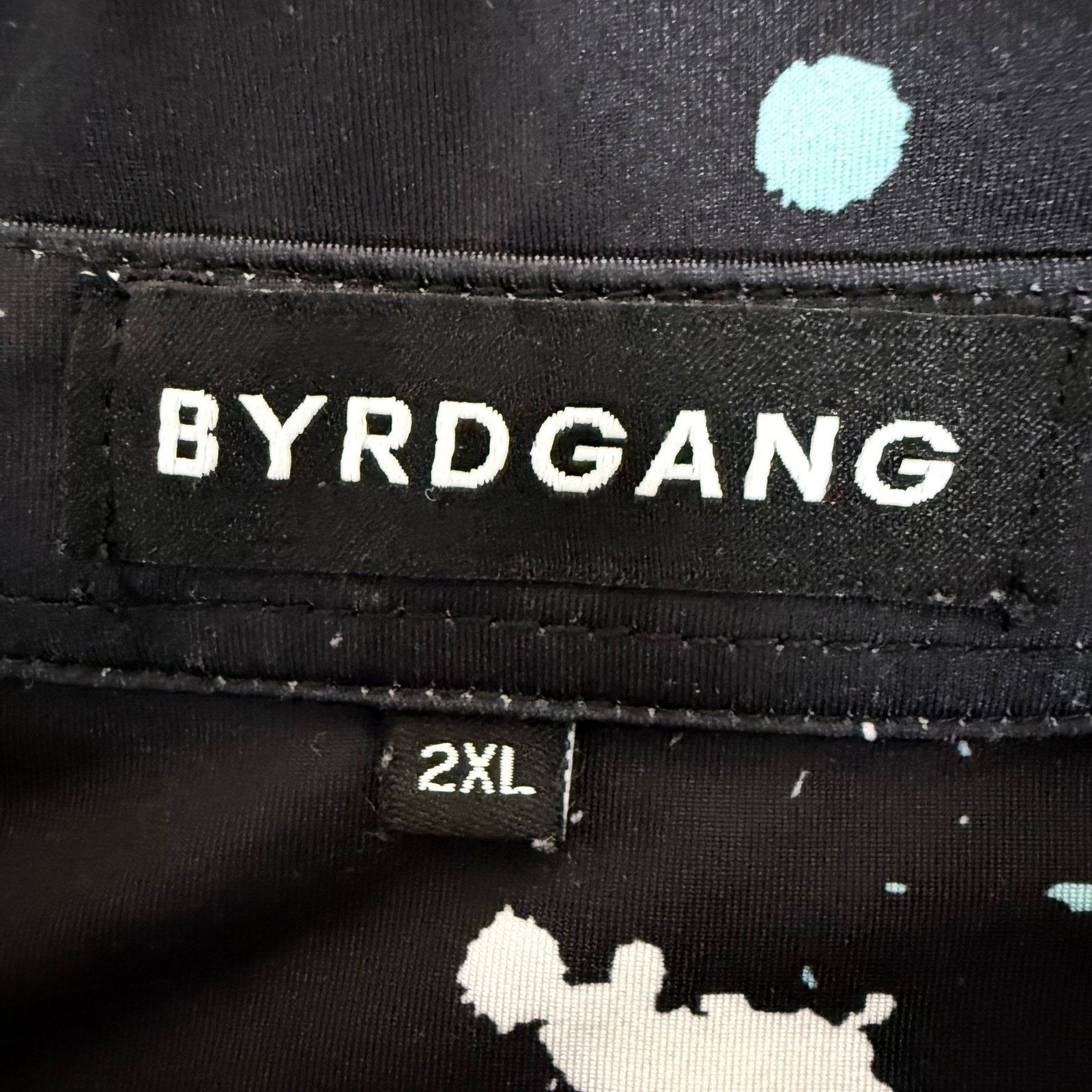 Other Byrdgang Mens 2XL Black Paint Polo Shirt Short Sleeve Size US XXL / EU 58 / 5 - 2 Thumbnail