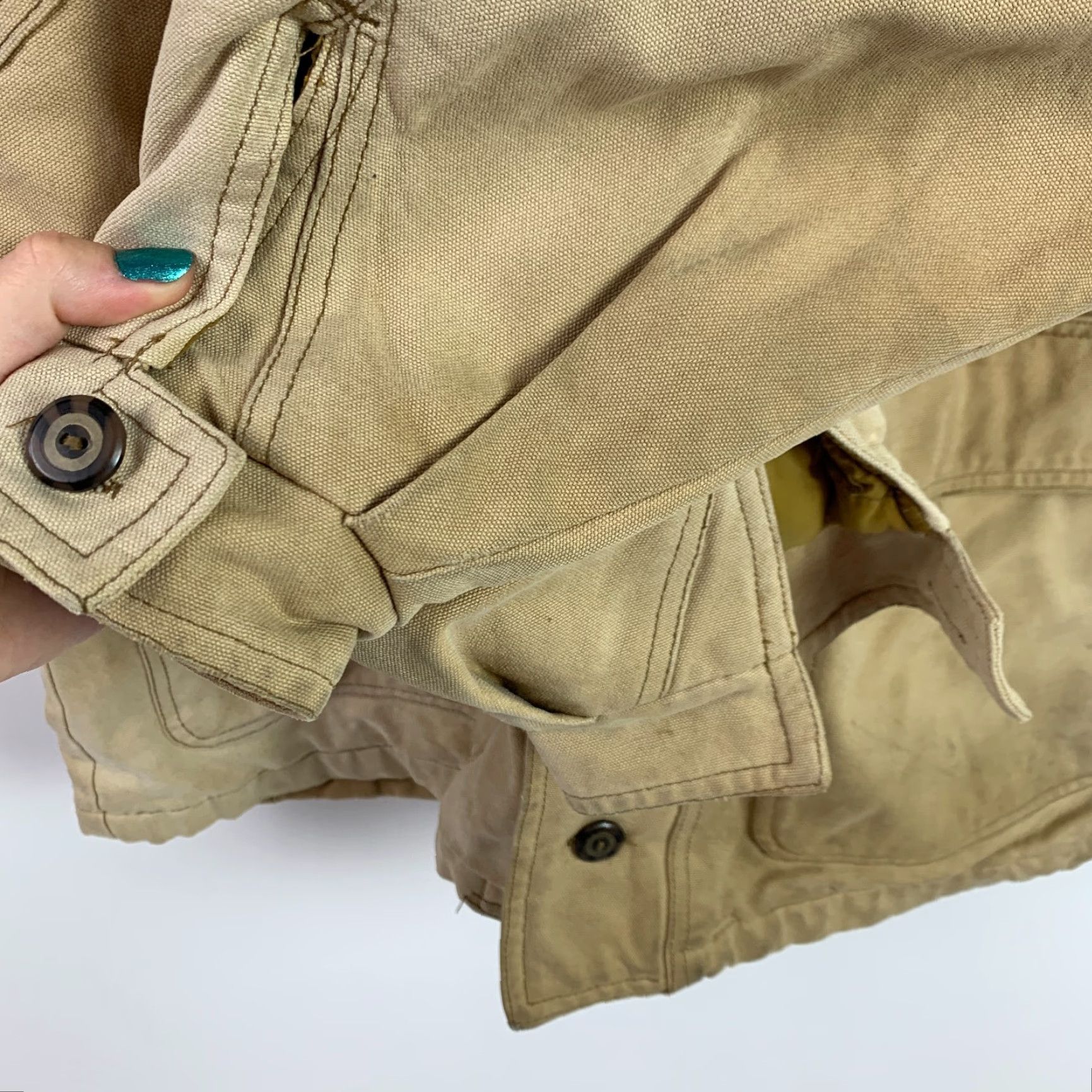 Vintage VINTAGE Duxbak Work Chore Tan Canvas Coat Jacket M Chore Jacket Size US M / EU 48-50 / 2 - 6 Thumbnail