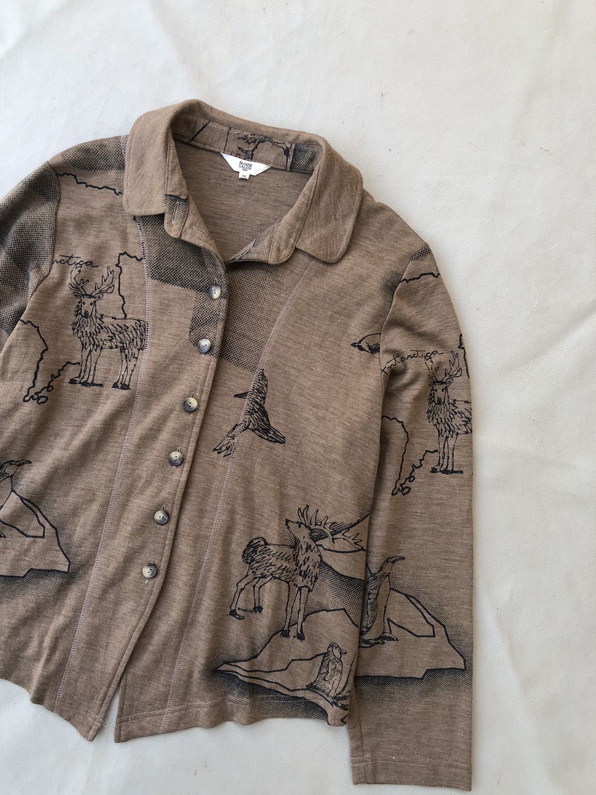 If Six Was Nine Japanese Poem Artwork Blouse Salon Tokyo Button Shirt Size US M / EU 48-50 / 2 - 3 Thumbnail