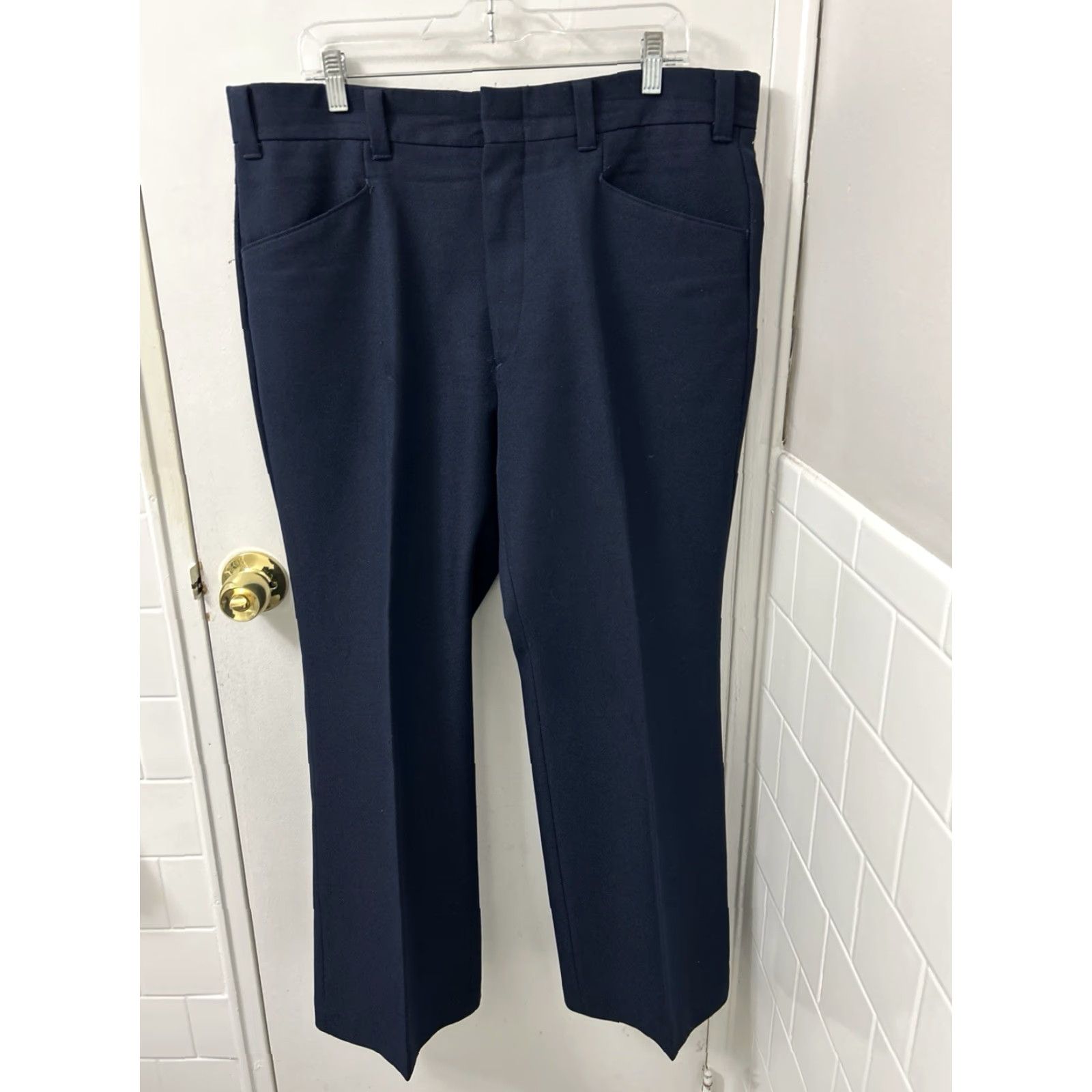 Levi's VINTAGE Levi's Panatela Pants Mens 39x30 Navy Blue Straight Leg Casual Trousers Size US 39 - 2 Thumbnail