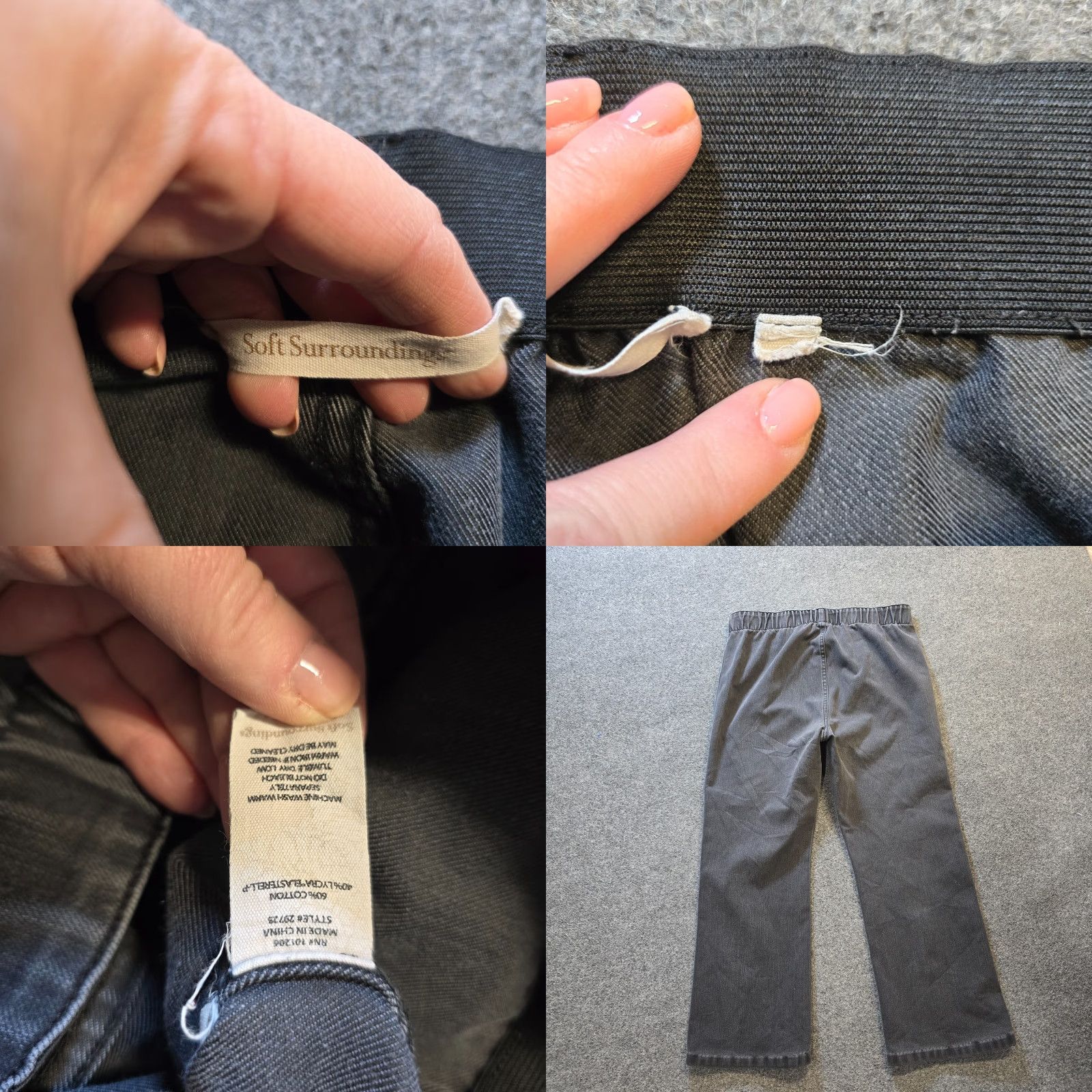 Soft Surroundings Soft Surroundings Jeans Womens Large Petite Gray Straight Leg Pull On Capsule Shirt? Size 36" / US 14 / IT 50 - 8 Thumbnail