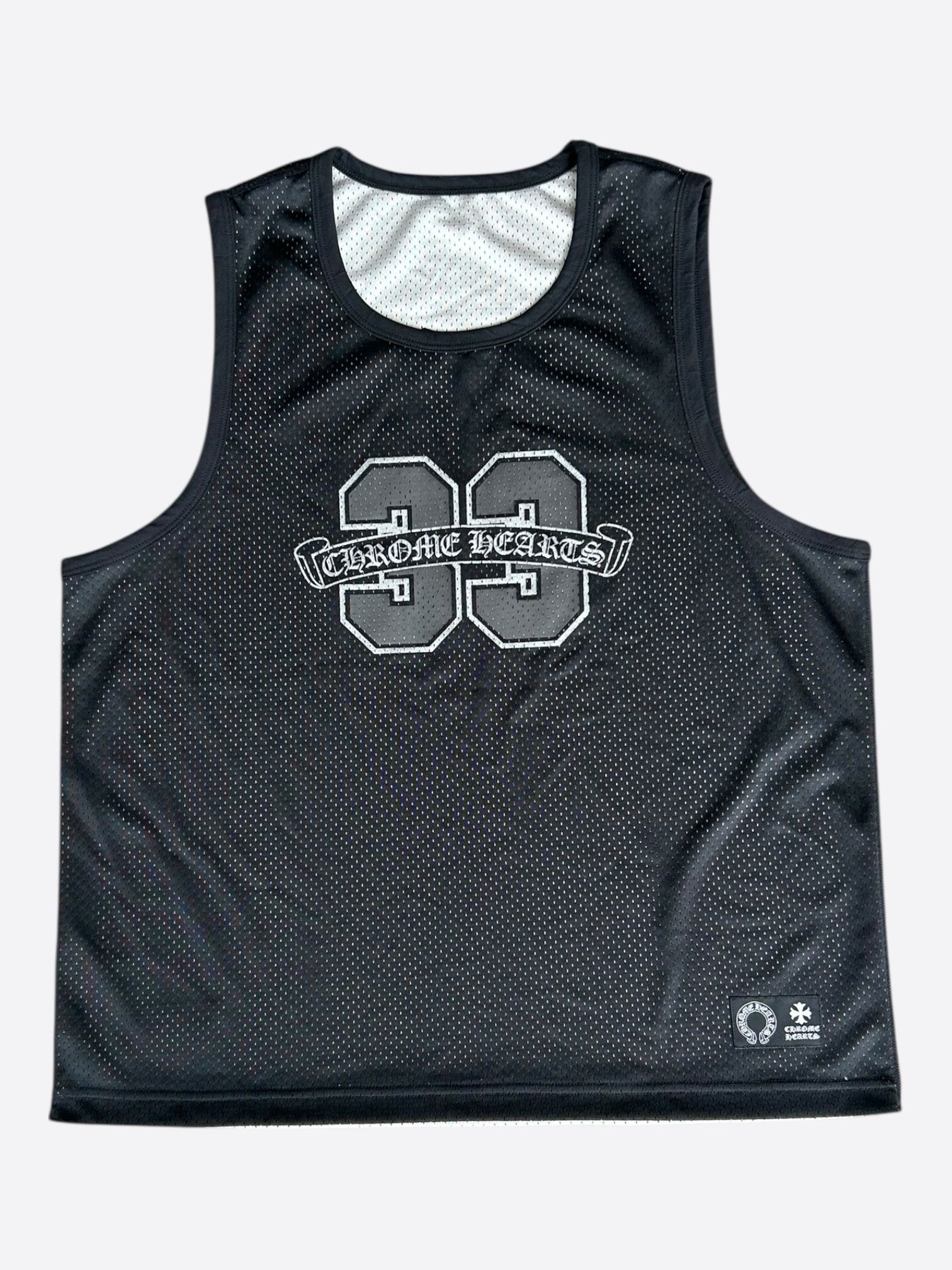 Chrome Hearts Chrome Hearts Black & White Logo Reversible Mesh Jersey Size US M / EU 48-50 / 2 - 1 Thumbnail