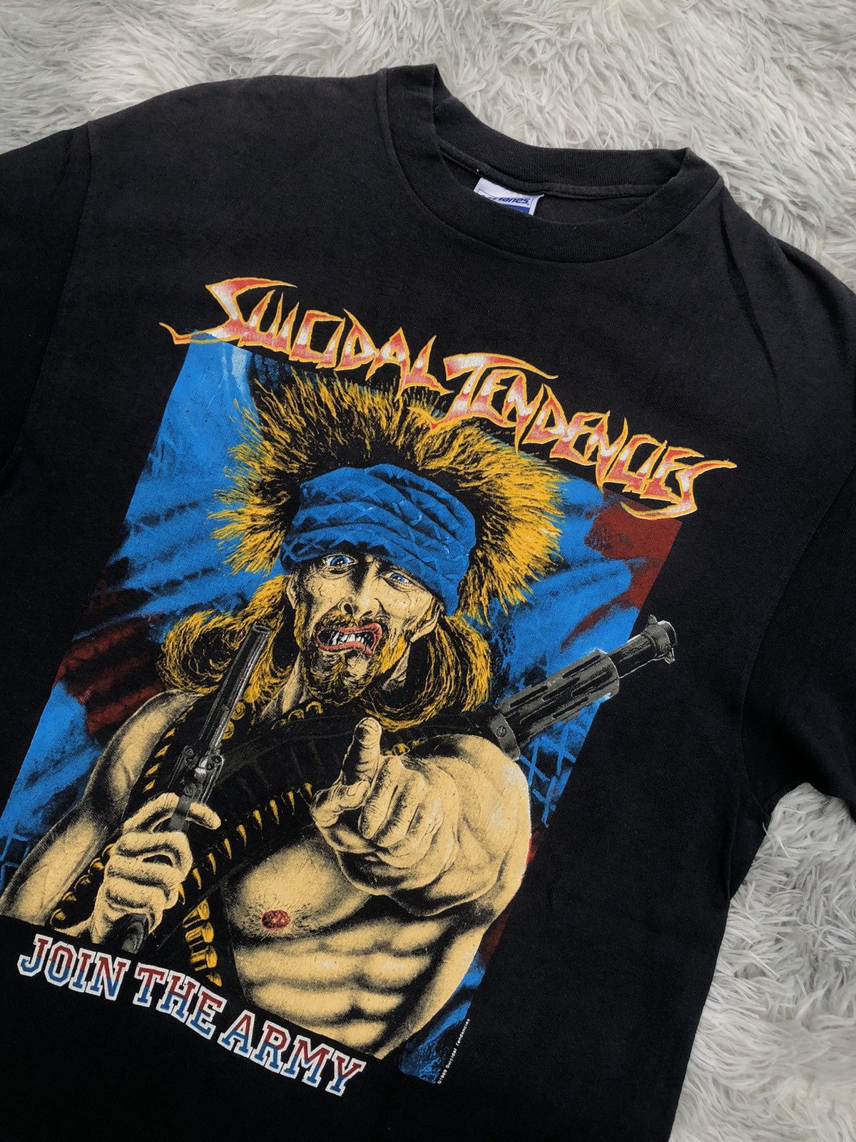 Band Tees × Vintage vintage 1989 suicidal tendecies join the army shirt Size US XL / EU 56 / 4 - 3 Thumbnail