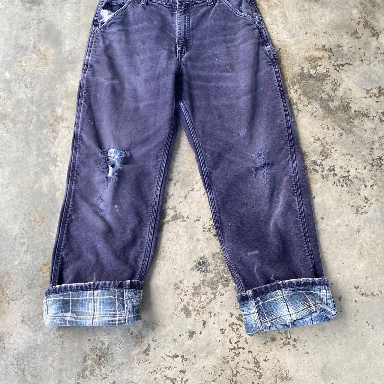 Carhartt × Vintage VINTAGE CARHARTT TRASHED Blanket Lined Dirty Carpenter Jean Size US 32 / EU 48 - 8 Thumbnail