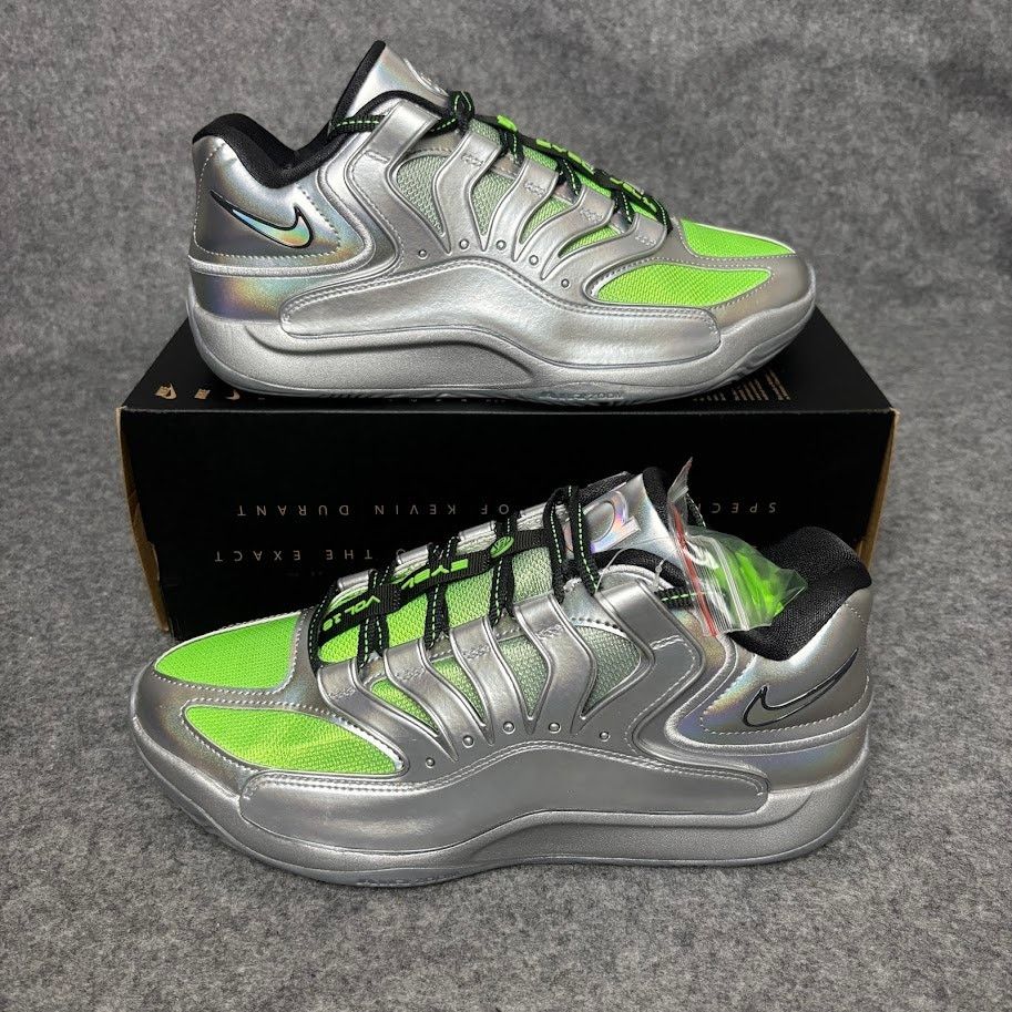 Nike Nike KD18 EYBL Metallic Silver Neon Basketball Shoes Men 8.5 Size US 8.5 / EU 41-42 - 2 Thumbnail