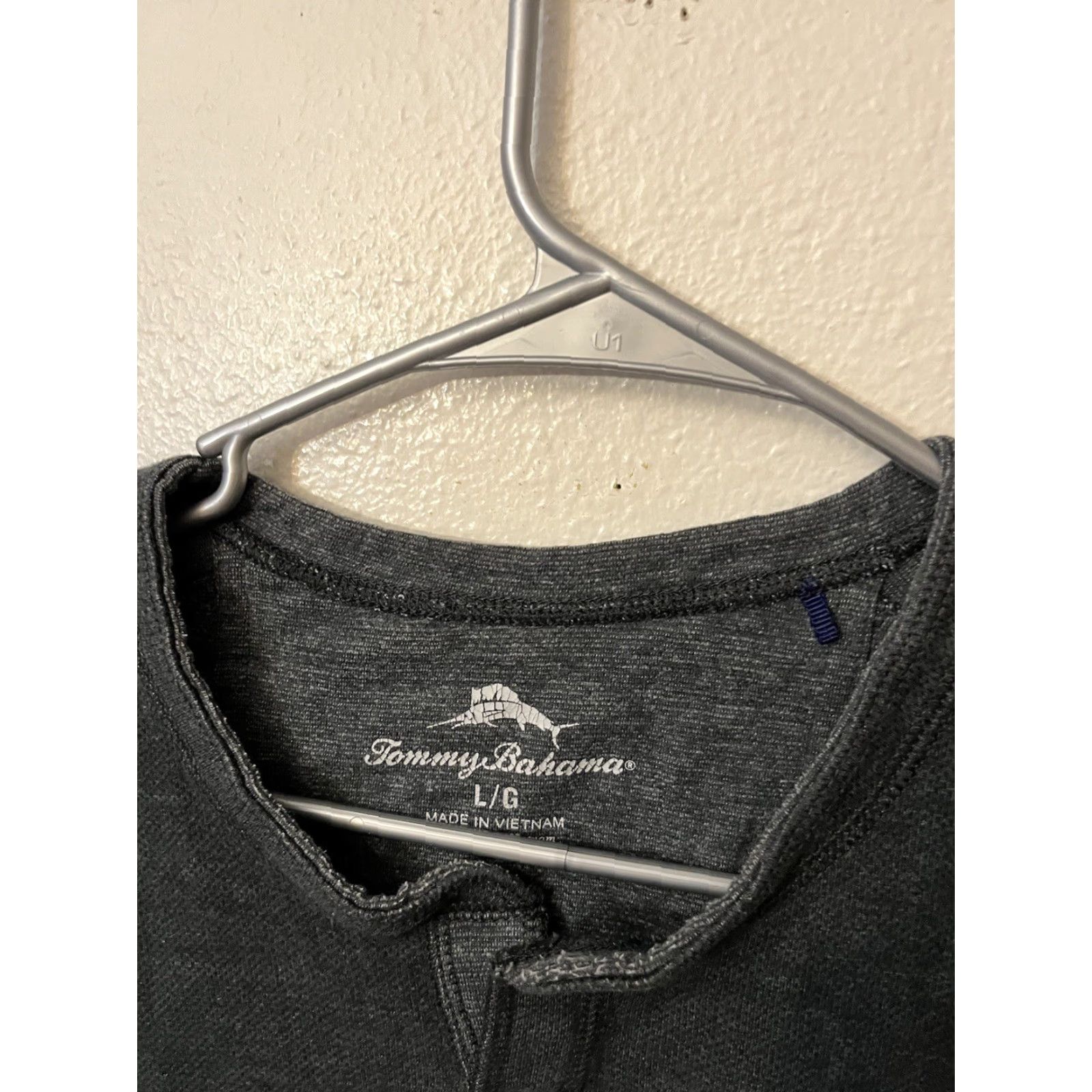 Tommy Bahama VINTAGE Tommy Bahama Sweater Mens L Gray Henley Pullover 100% Cotton Long Sleeve Crew Neck Knit Pullover Mens Clothing Soccer-Keyword Size US L / EU 52-54 / 3 - 2 Thumbnail