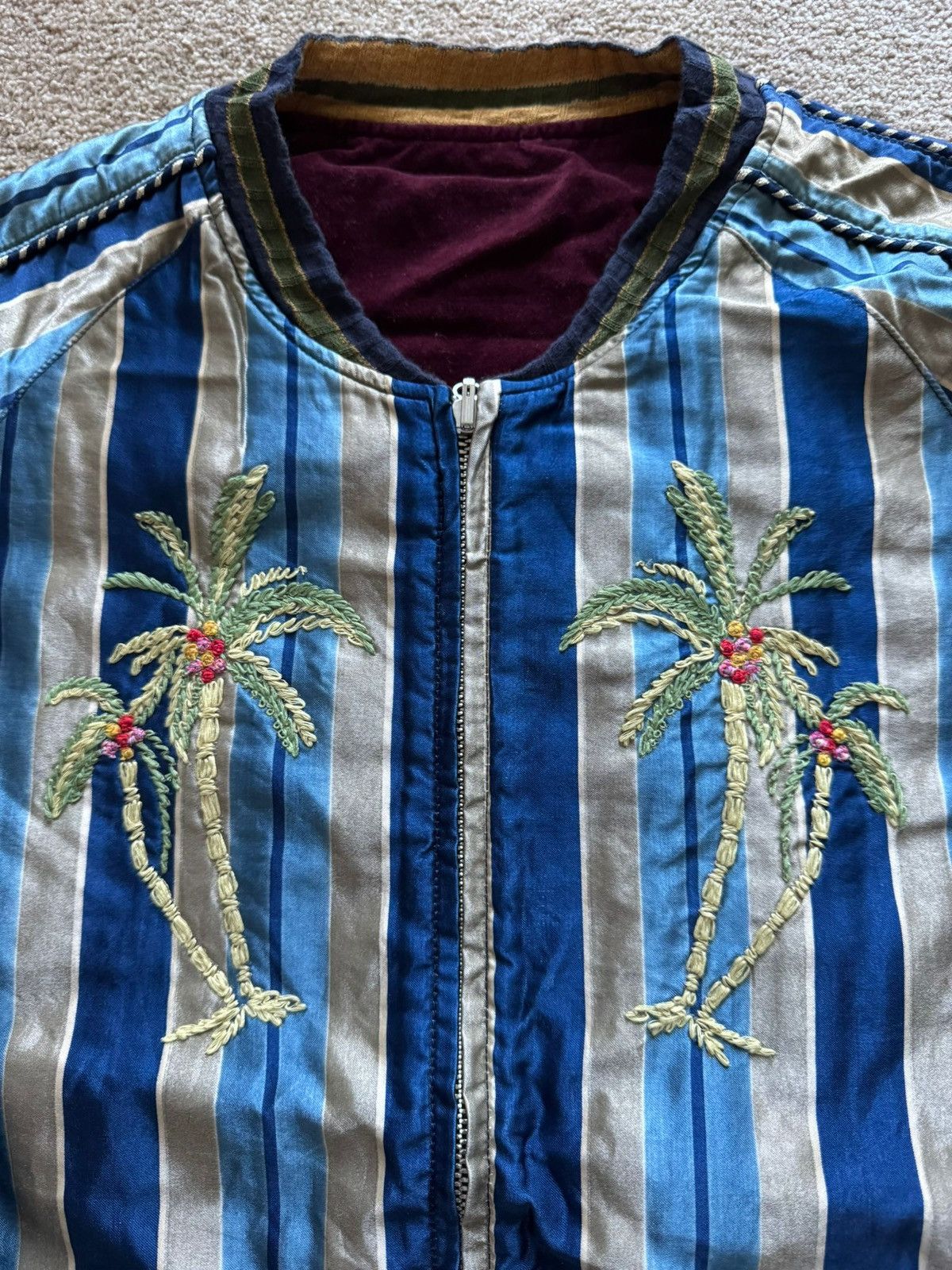 Kapital KAPITAL IDG Rayon Stripe Souvenir Jacket Size US XL / EU 56 / 4 - 4 Thumbnail