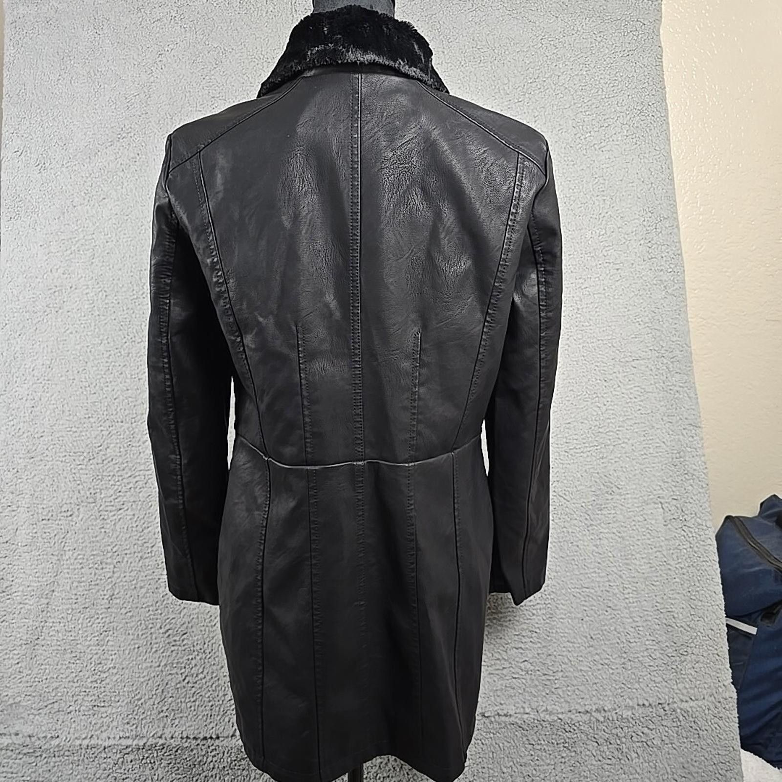 Other BACCINI Women's Faux Leather Black Size Medium Jacket Size M / US 6-8 / IT 42-44 - 5 Thumbnail