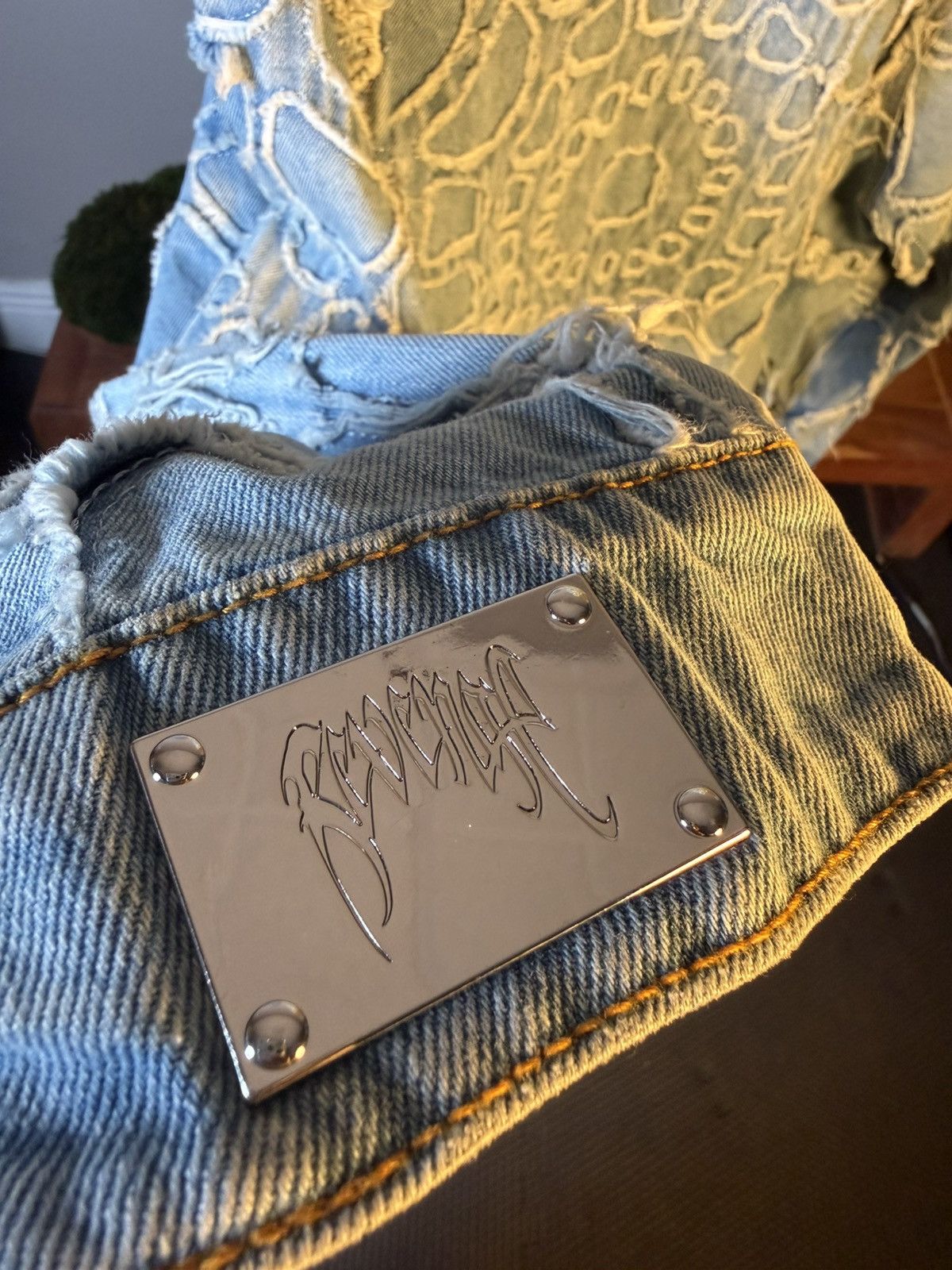 Revenge Revenge Spider Web Denim Jacket Size US S / EU 44-46 / 1 - 4 Thumbnail