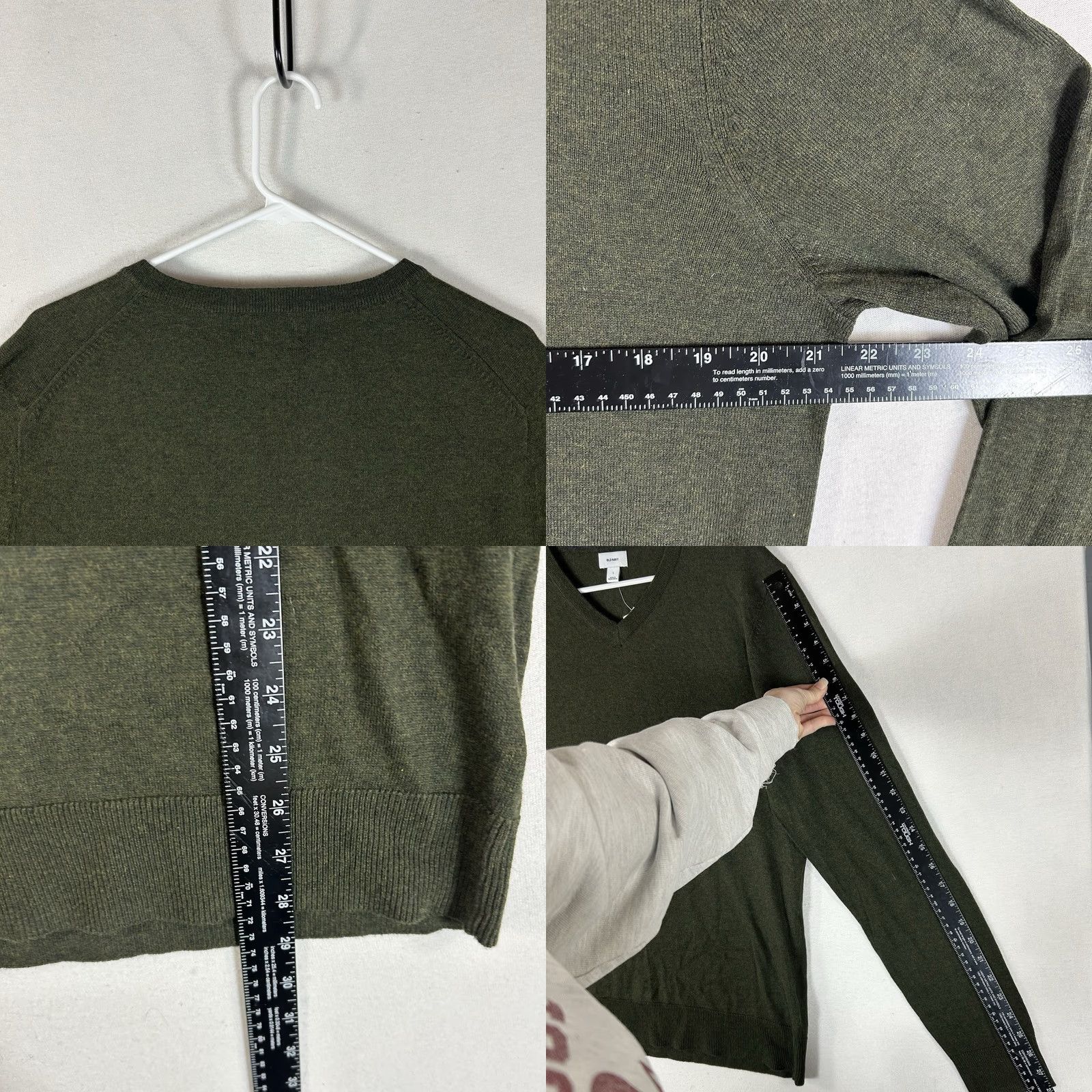 Old Navy Old Navy Lightweight Pullover Sweater Mens L Green V-Neck Long Sleeve Knitted Cotton Polyester Winter Casual (Regular) Shirt Mens Size US L / EU 52-54 / 3 - 8 Thumbnail