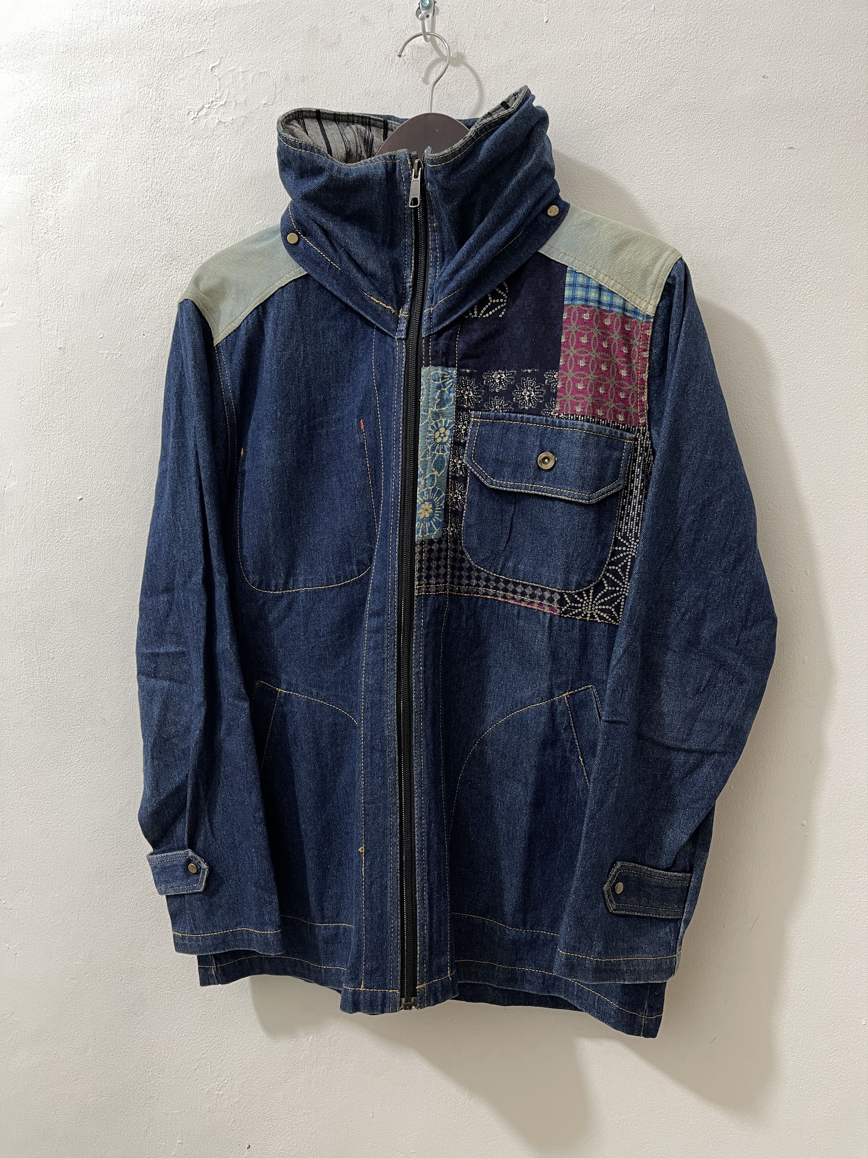 Blue Blue Japan 2000s Amina Japan Crazy Denim Boro Kapital LGB Style Jacket Size US L / EU 52-54 / 3 - 2 Thumbnail