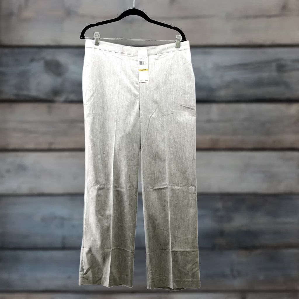 Vintage Alfred Dunner Dress Womens 14P Gray NWT Pull Pants Comfort Waist Straight Size 36" / US 14 / IT 50 - 1 Thumbnail