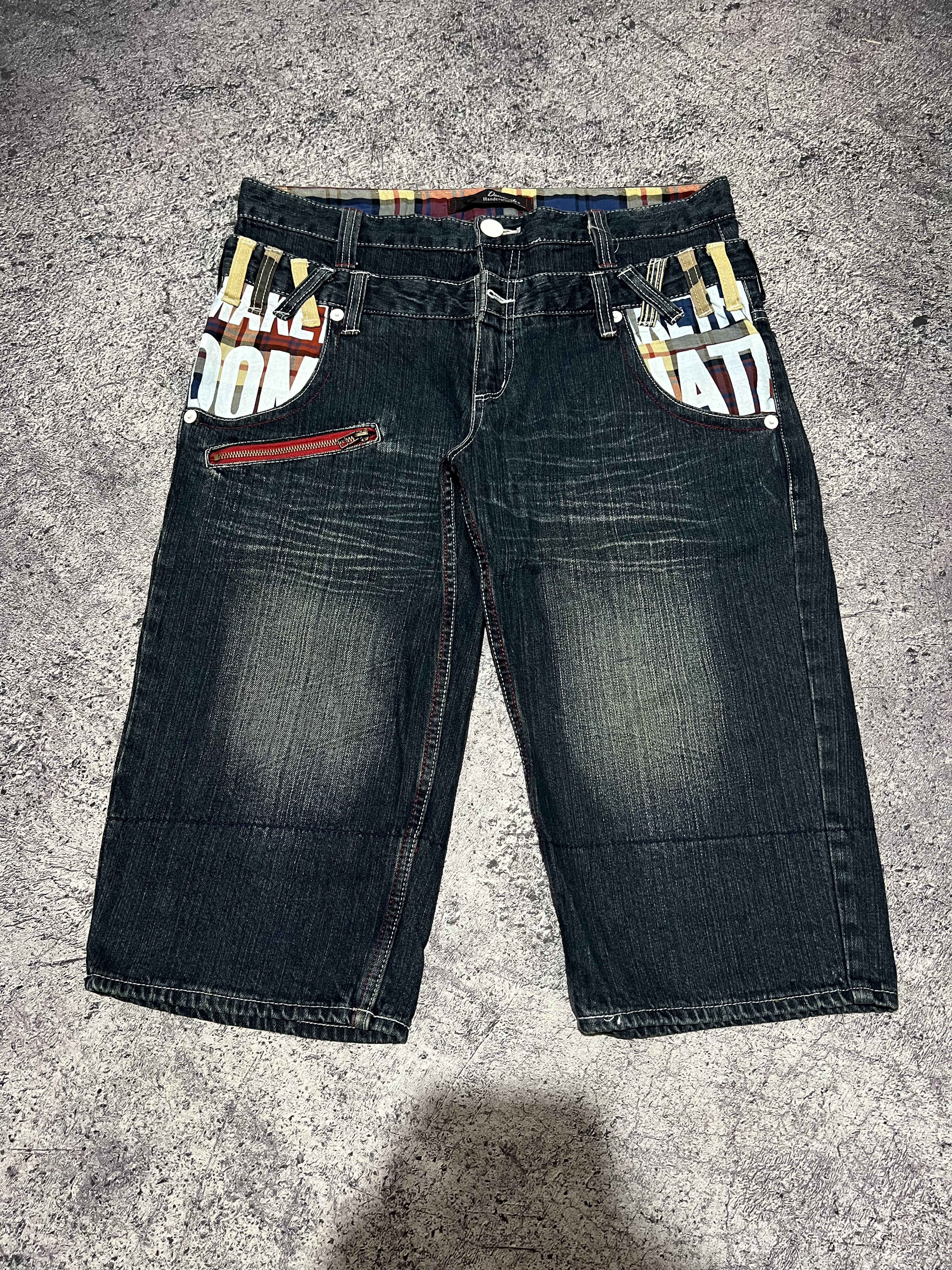 Japanese Brand 2000s Archival Hysteric Cdg Poem Short Jorts Jeans y2k Ifsix Size US 34 / EU 50 - 1 Thumbnail