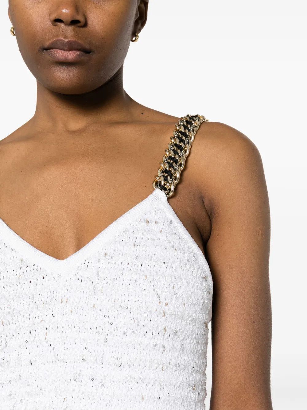 Balmain o1y0525 Mini Dress in White Size XS / US 0-2 / IT 36-38 - 2 Thumbnail