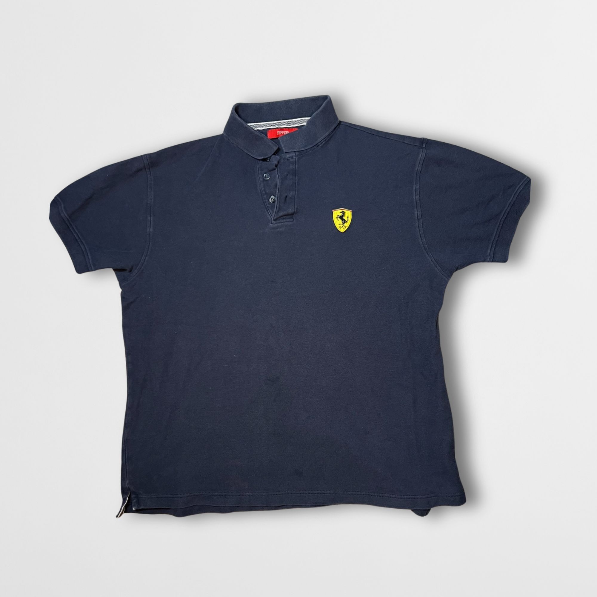 Ferrari Ferrari Scuderia Polo Shirt XL Navy Cotton Mens Classic Logo Size US XL / EU 56 / 4 - 2 Thumbnail
