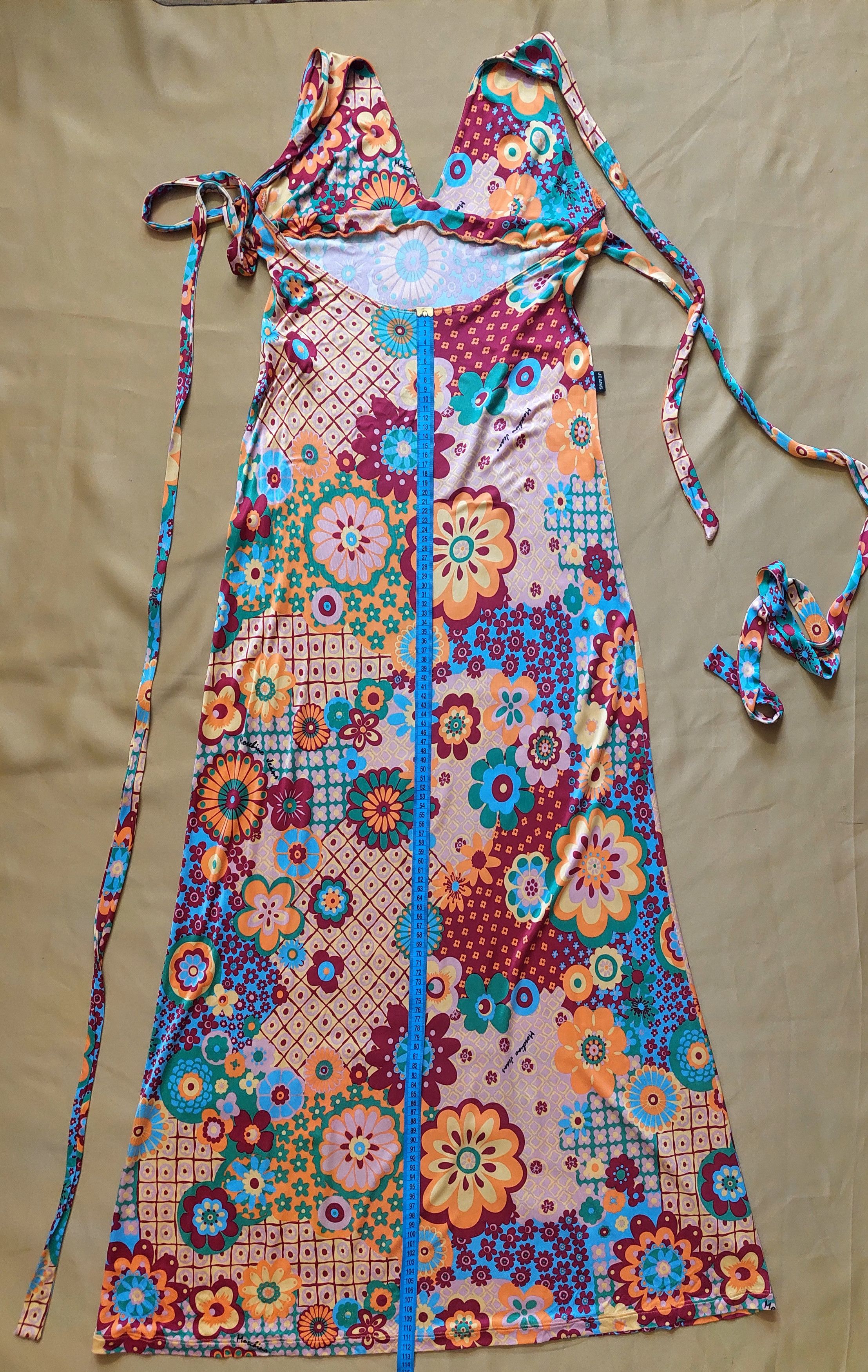 Moschino Moschino Jeans Donna Multicolor Floral Maxi Dress Size US 10 Size M / US 6-8 / IT 42-44 - 17 Thumbnail