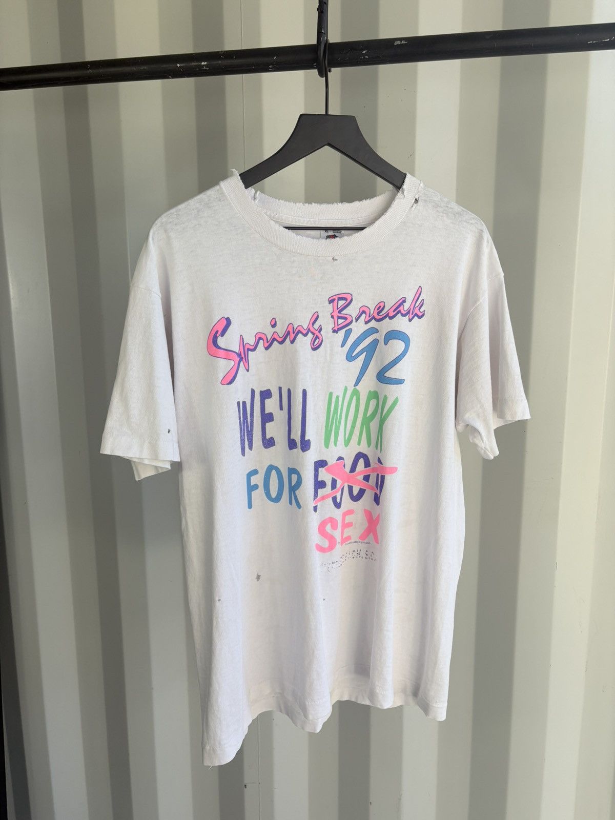 Vintage Will Work For Sex Distressed Faded Shirt ERD Grunge WCC Size US XL / EU 56 / 4 - 1 Thumbnail