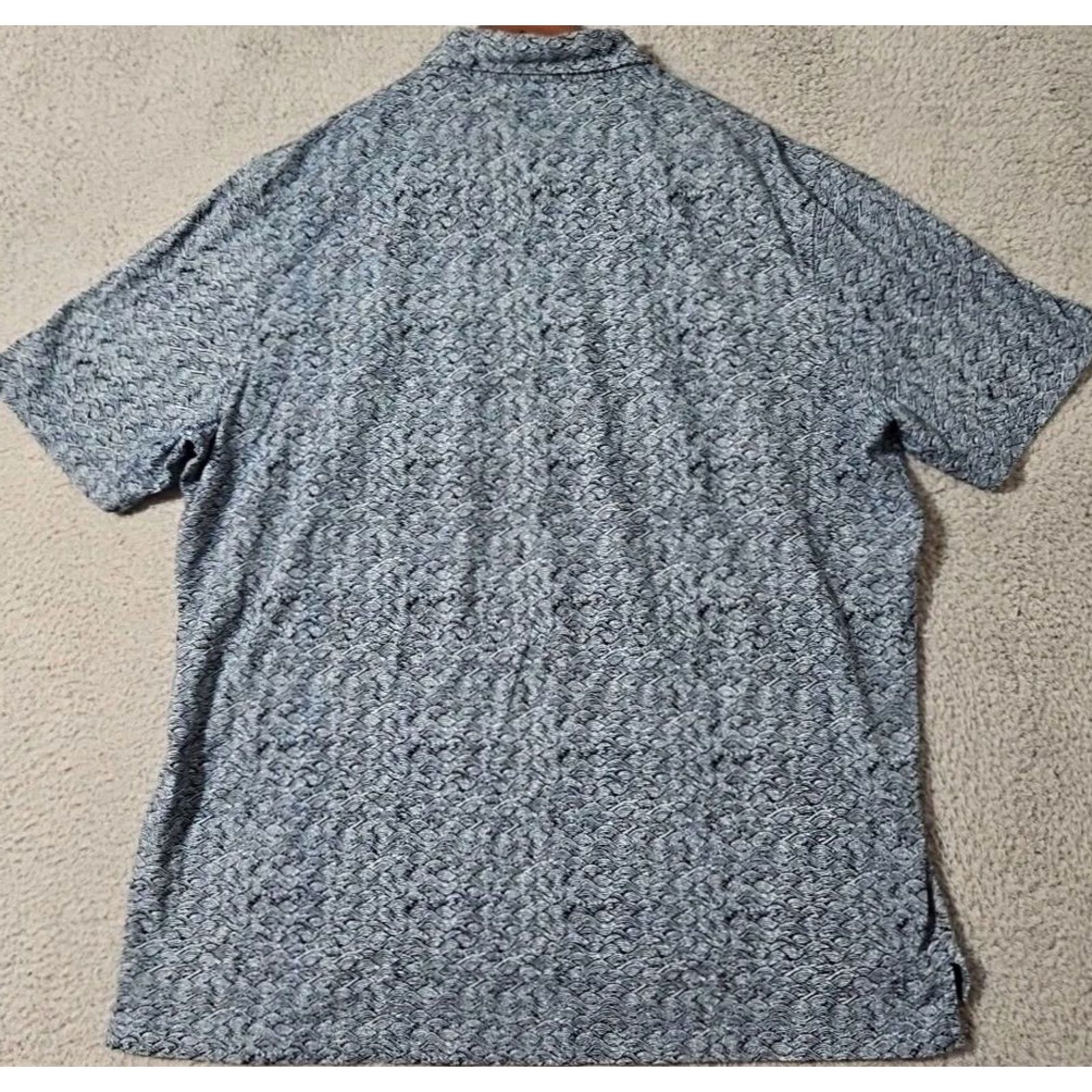 johnnie-O johnnie-O Golf Polo Shirt Men's XL Navy Blue White Waves Hangin Out Oceanside Size US XL / EU 56 / 4 - 2 Thumbnail