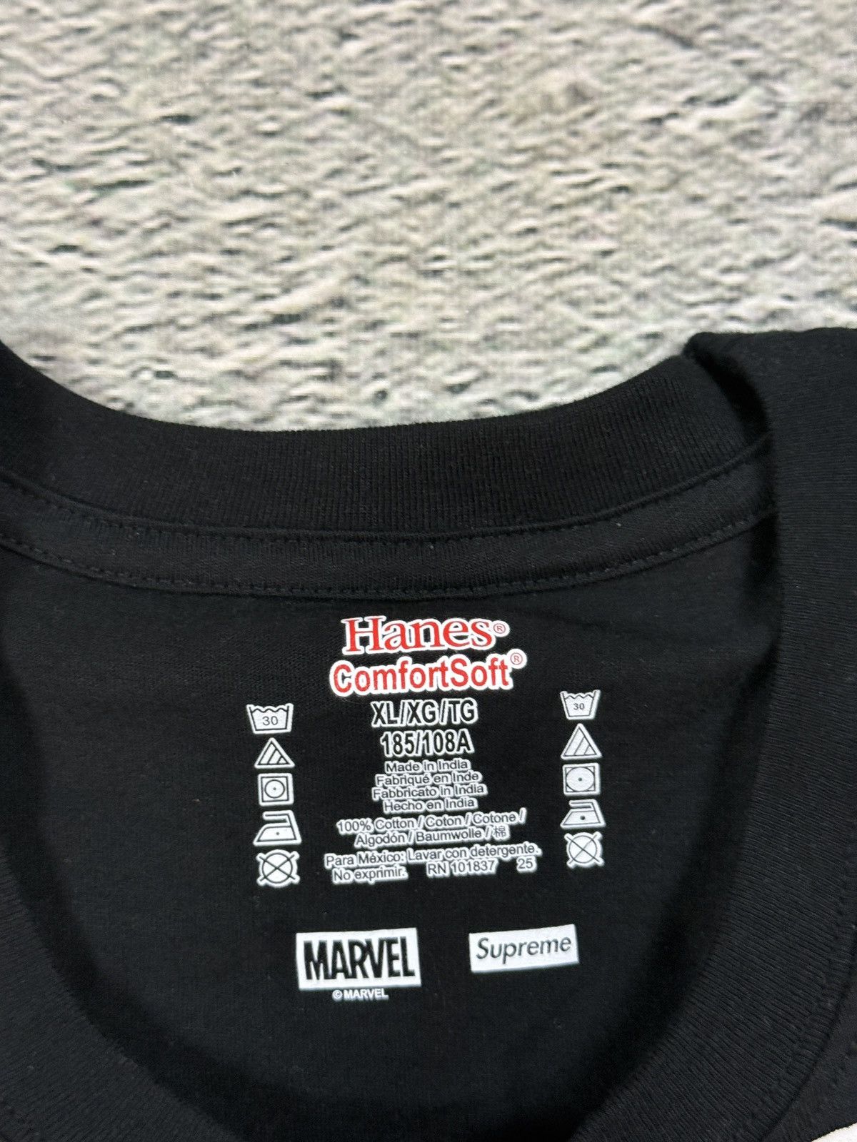 Supreme Supreme Hanes Spider-Man T-shirt Web Black Marvel Size US XL / EU 56 / 4 - 2 Thumbnail