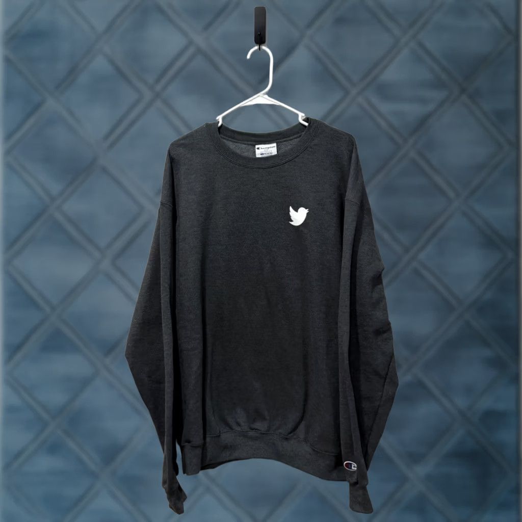 Champion Champion Sweatshirt XL Long Sleeve Logo Bird Twitter Elon Musk Gray Mens Size US XL / EU 56 / 4 - 1 Thumbnail