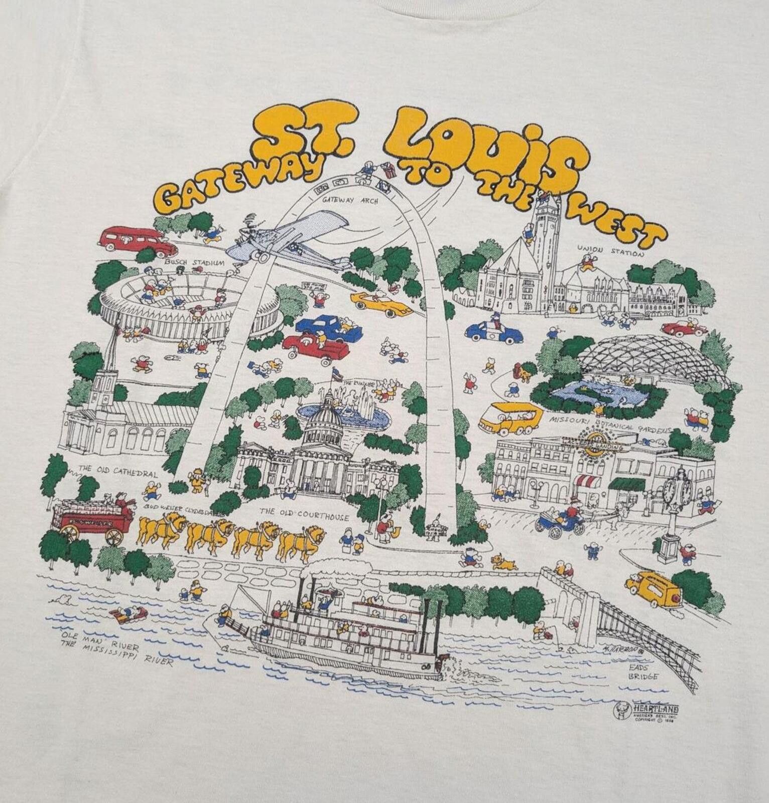 Other Vintage 90s St. Louis Gateway To The West Travel T-shirt Size US XL / EU 56 / 4 - 2 Thumbnail