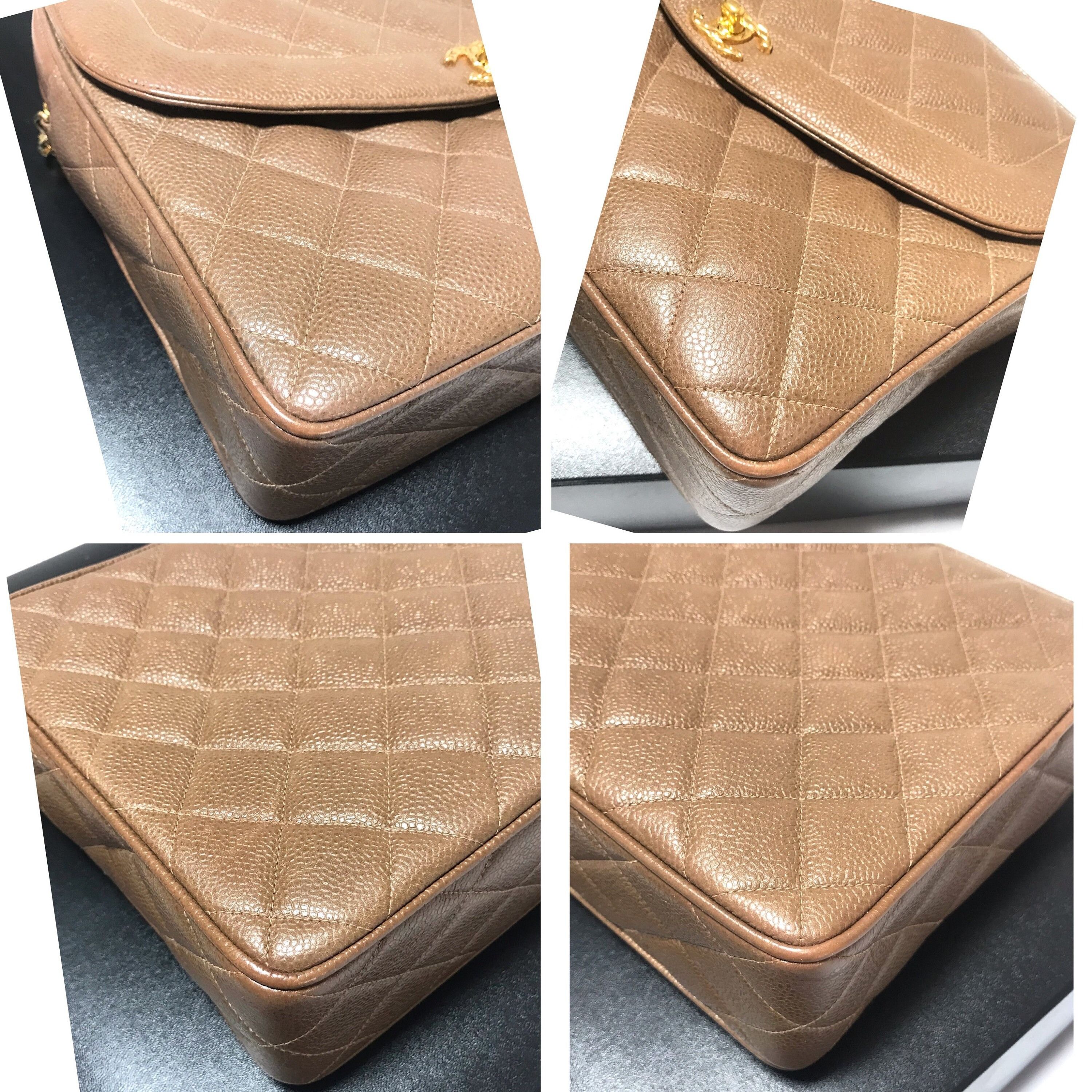 Chanel Vintage Chanel large brown caviar leather 2.55 camera bag Size ONE SIZE - 7 Thumbnail