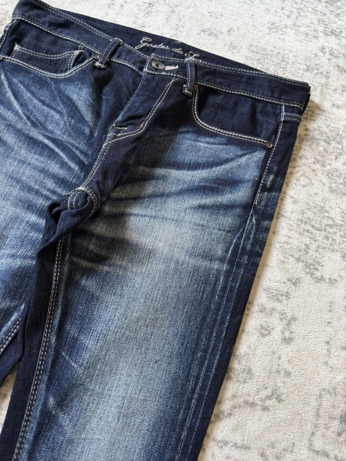 Japanese Brand Gostar De Fuga Shadow Fade Wash Whiskers Skinny Jeans Size US 29 - 5 Thumbnail