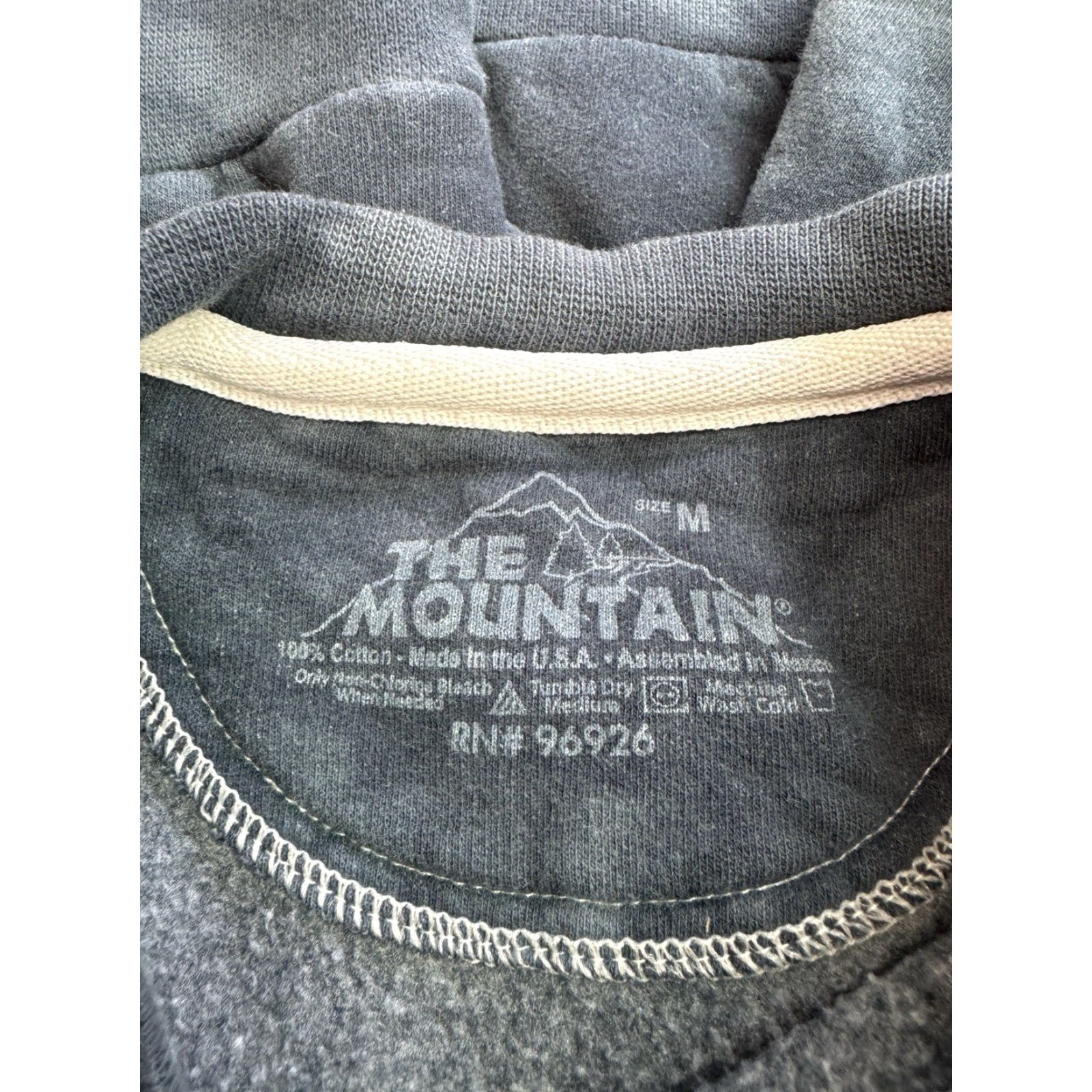 The Mountain The Mountain Shark Sweatshirt Unisex M Blue Tie Dye Cotton Blend Fleece Pullover Long Sleeve Heavyweight Machine Washable Regular Fit Size US M / EU 48-50 / 2 - 6 Thumbnail
