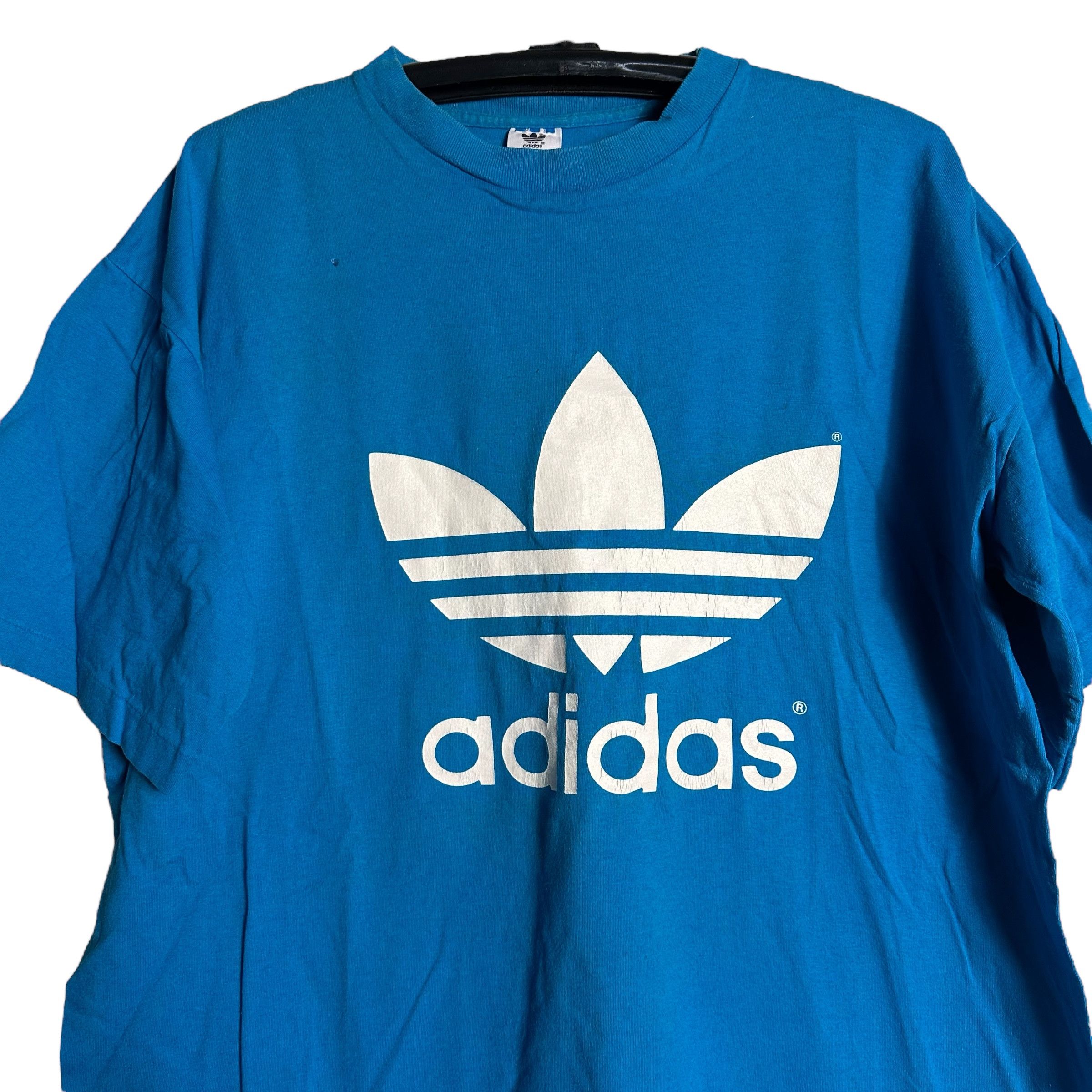 Adidas 🔥RARE🔥Vintage 90s Adidas Big Logo OVP T-shirt Single Stich Size US L / EU 52-54 / 3 - 2 Thumbnail